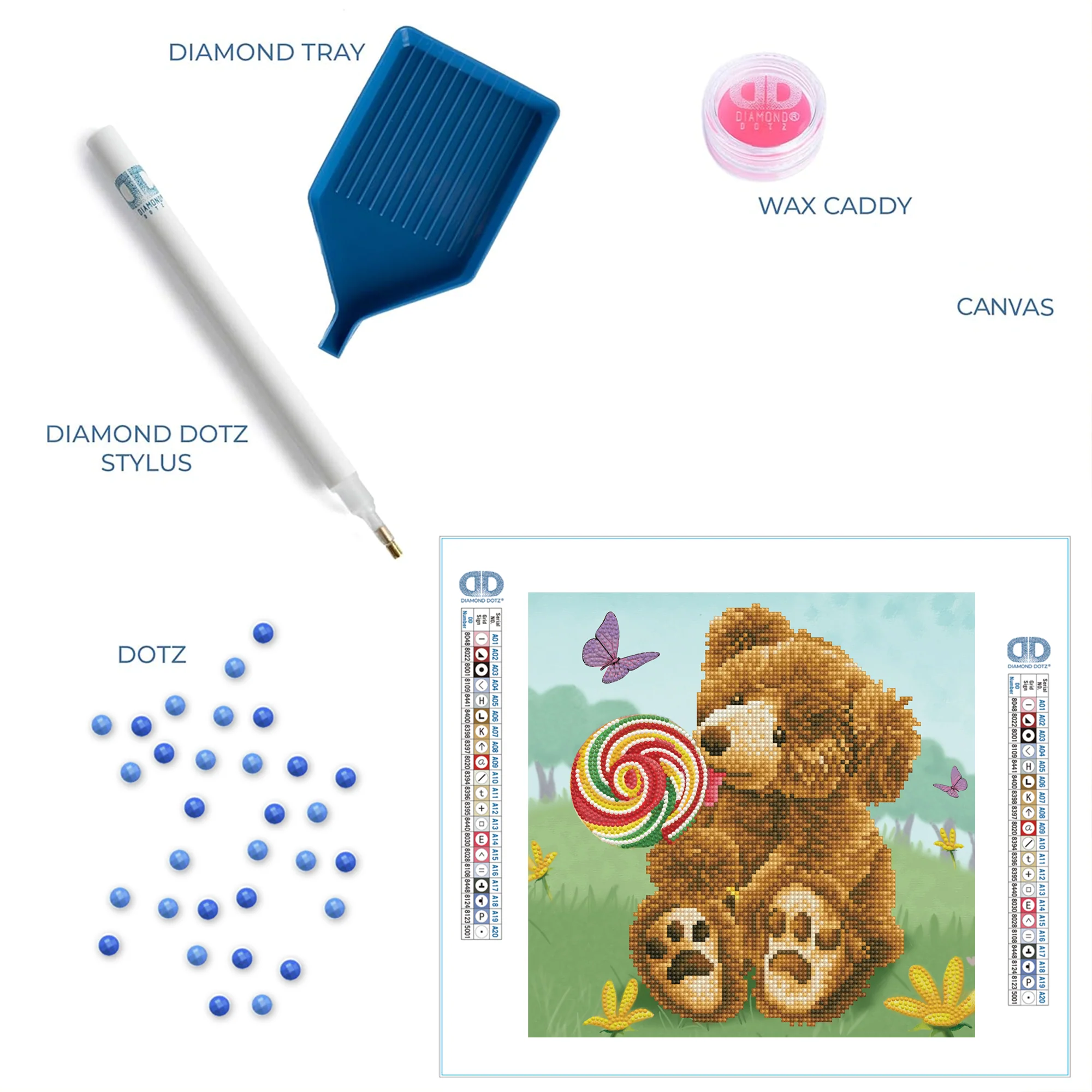 Diamond Dotz Honey Pot Bear: Lolly Pop Lick - 12.0" x 12.0" - Image 5