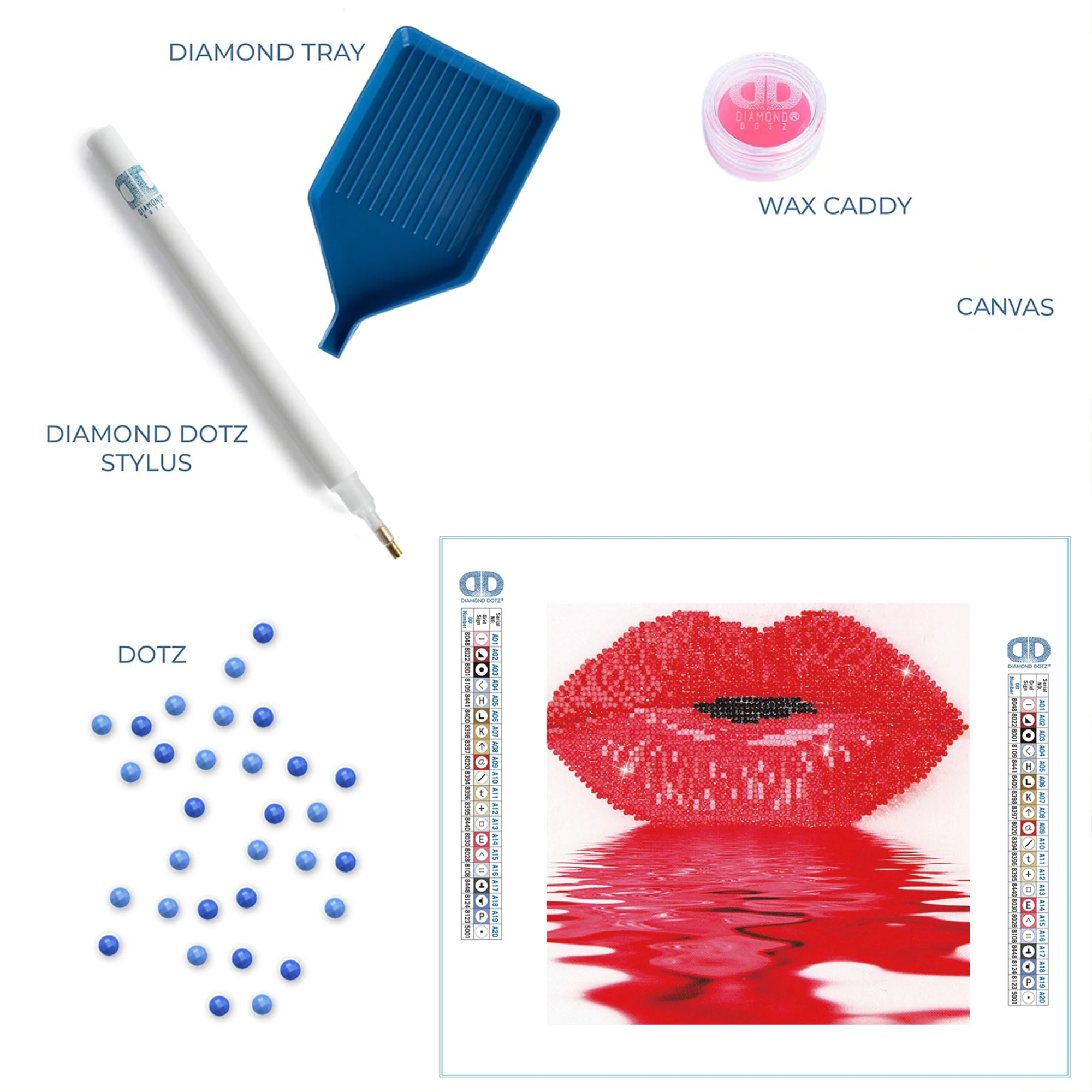 Diamond Dotz Hot Lips - 11.8" x 11.8" - Image 6