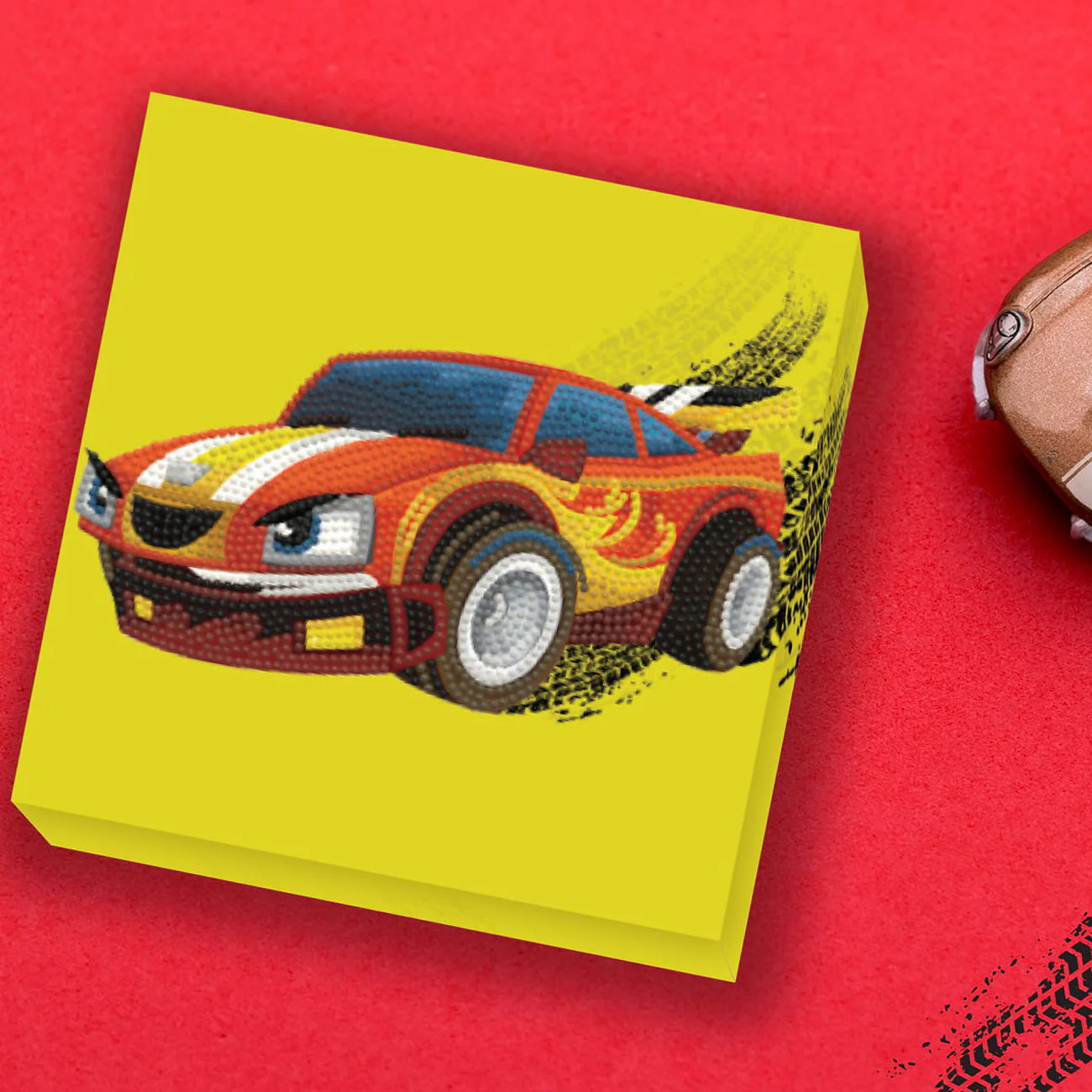 Diamond Dotz Decorative Box Hot Rod - 8.7" x 8.7" - Image 2