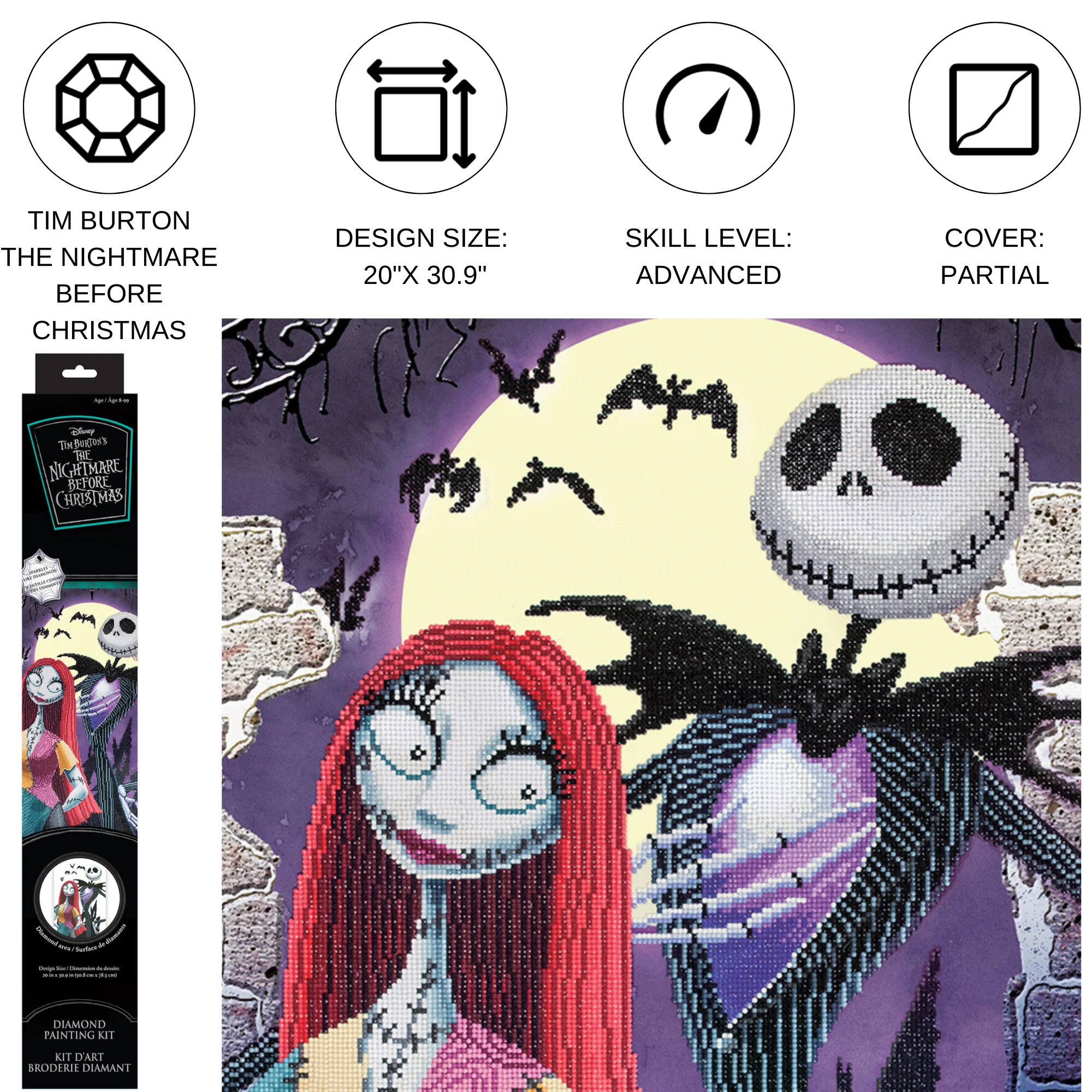 Diamond Dotz Jack & Sally - 20.0" x 30.9" - Image 3
