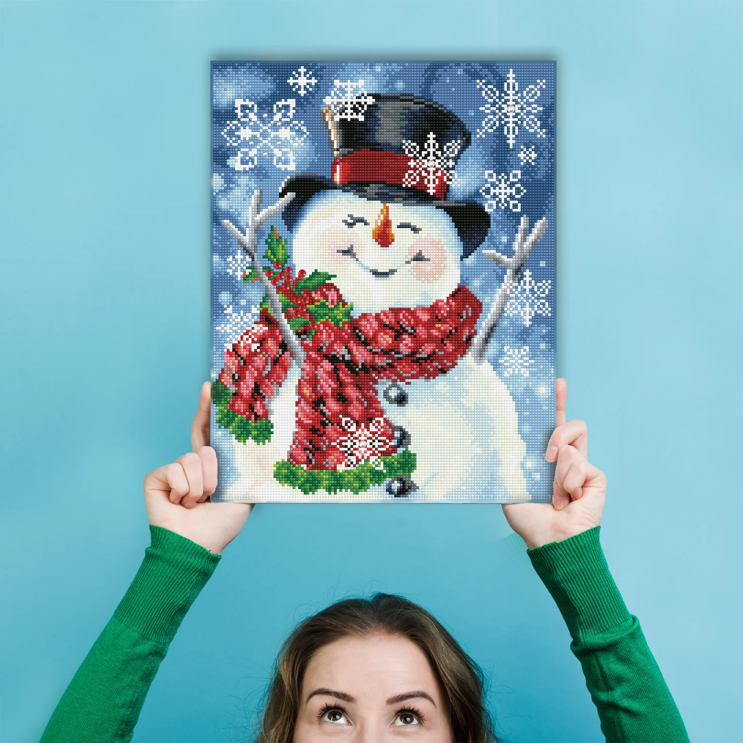 Diamond Dotz Joyful Jolly Snowman - 14.0" x 17.9" - Image 4