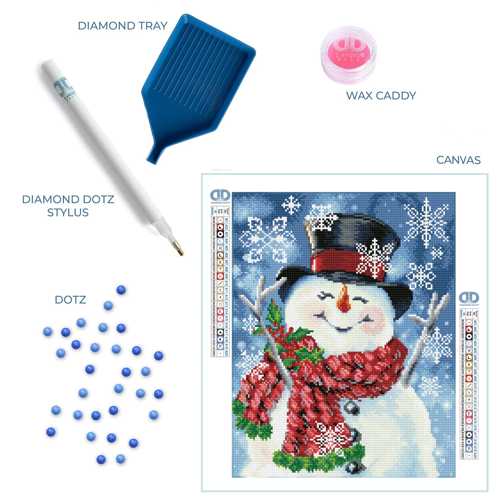 Diamond Dotz Joyful Jolly Snowman - 14.0" x 17.9" - Image 6