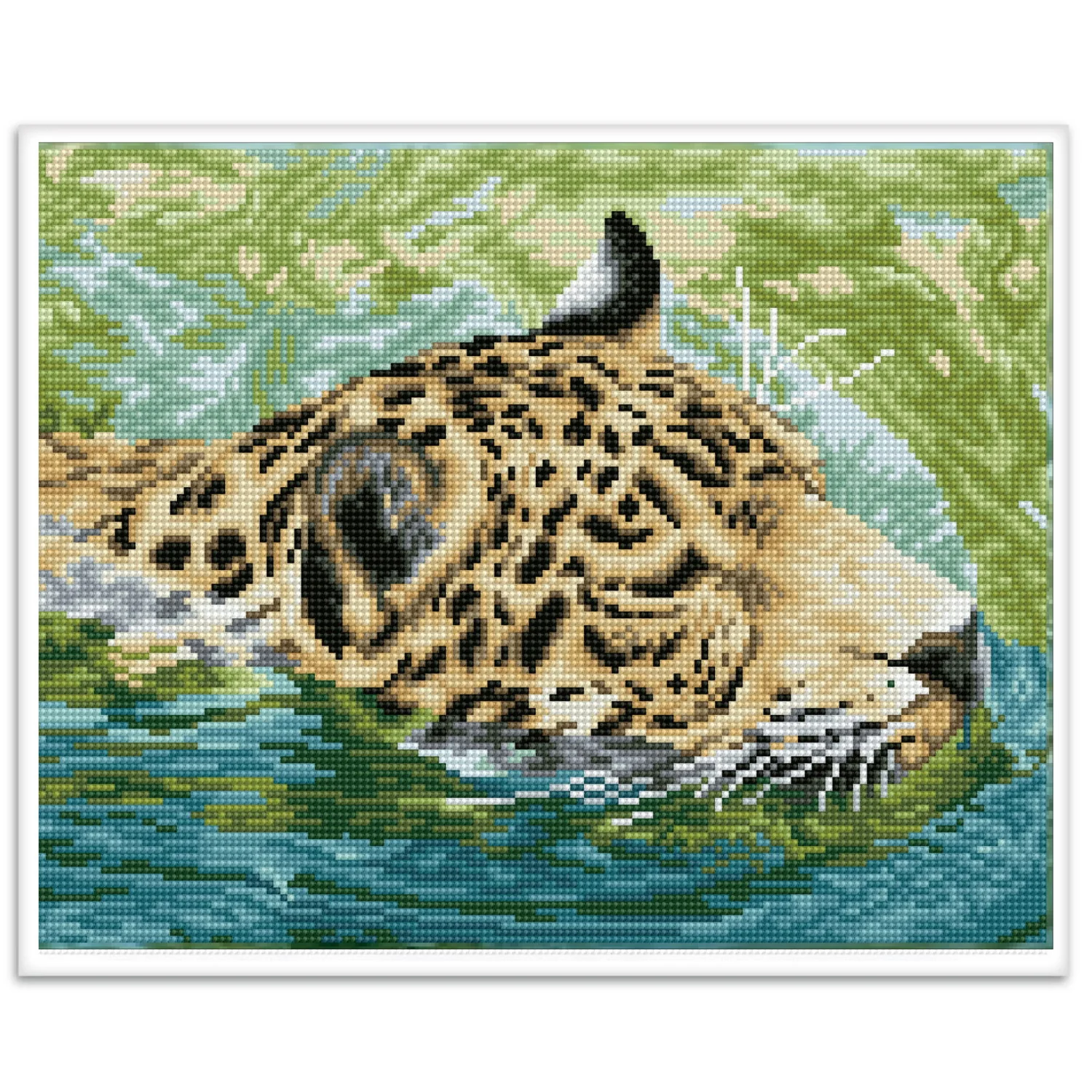 Diamond Dotz Jungle Prince with Frame - 16.1" x 12.2" - Image 2