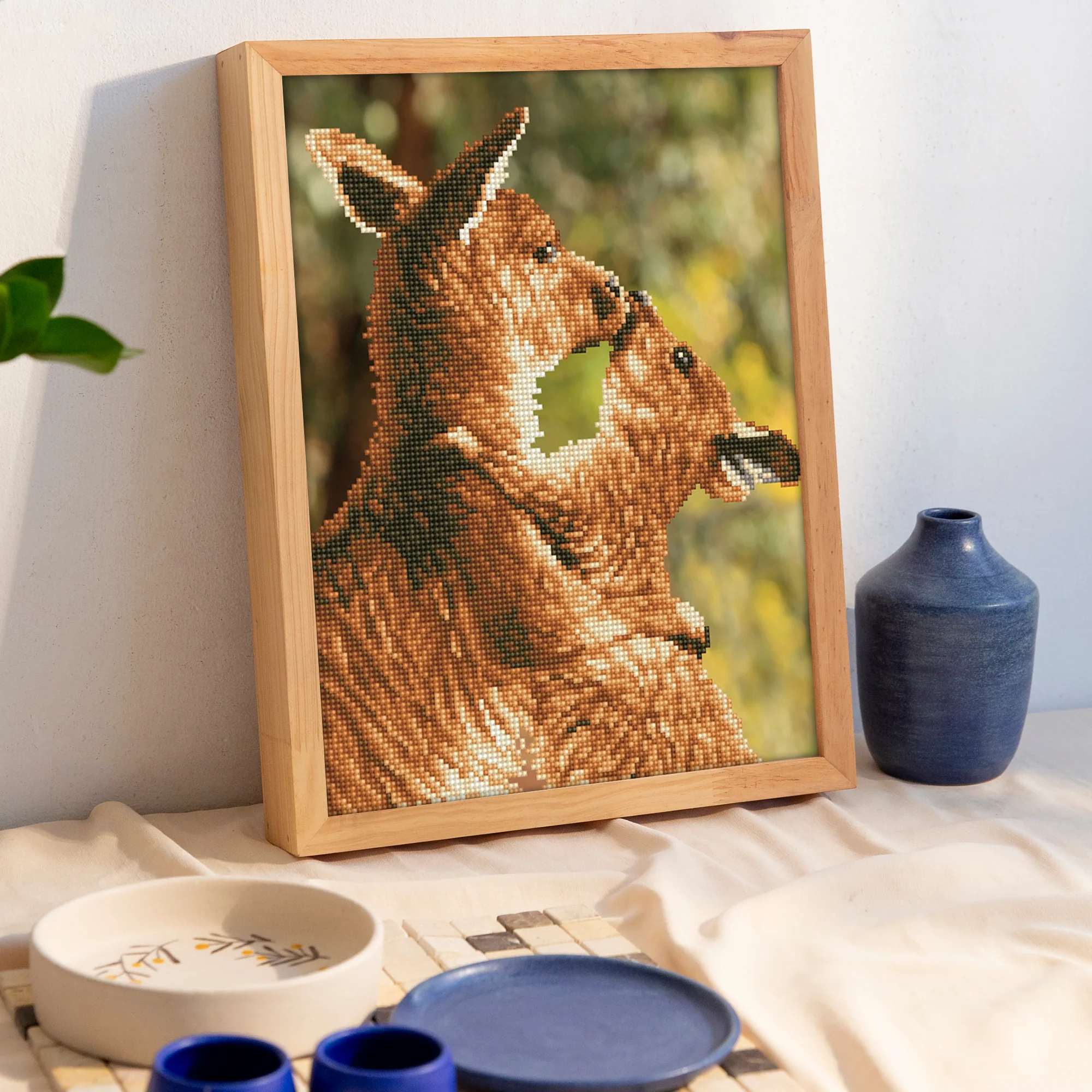 Diamond Dotz Kissing Kangas - 12.2" x 16.1" - Image 2