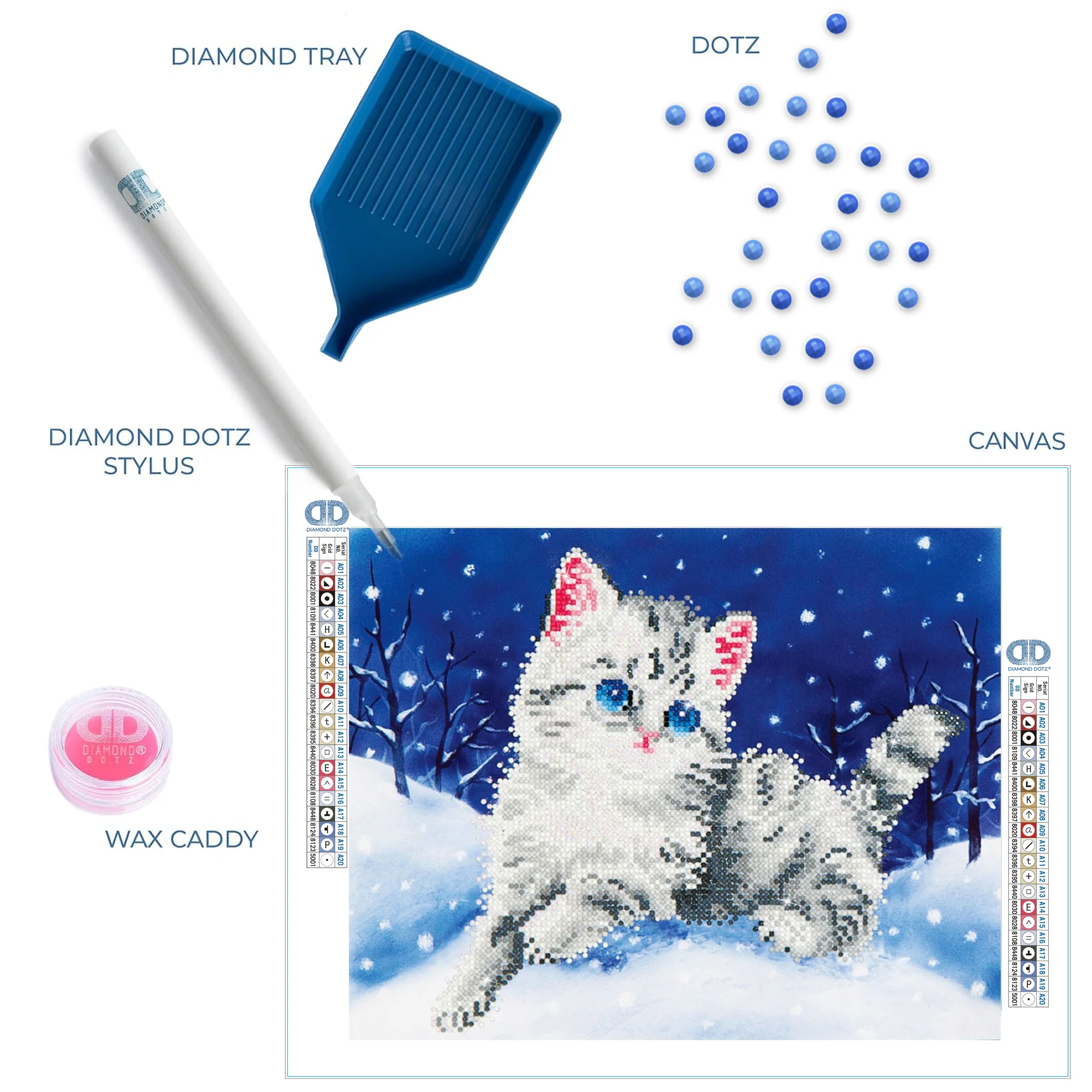 Diamond Dotz Kitten In The Snow - 14.0" x 11.0" - Image 5