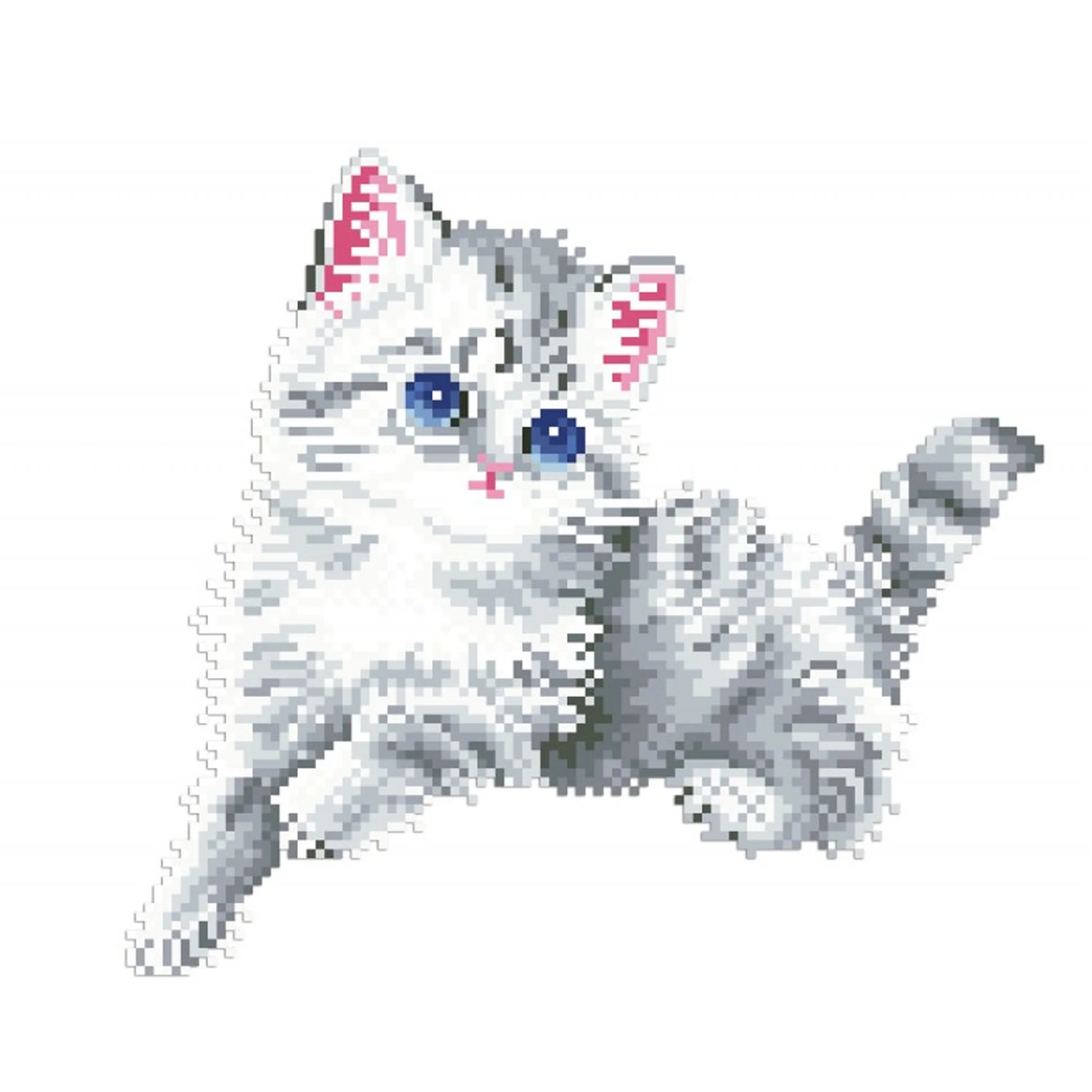 Diamond Dotz Kitten in the Snow with Frame - 14.0" x 11.0" - Image 6