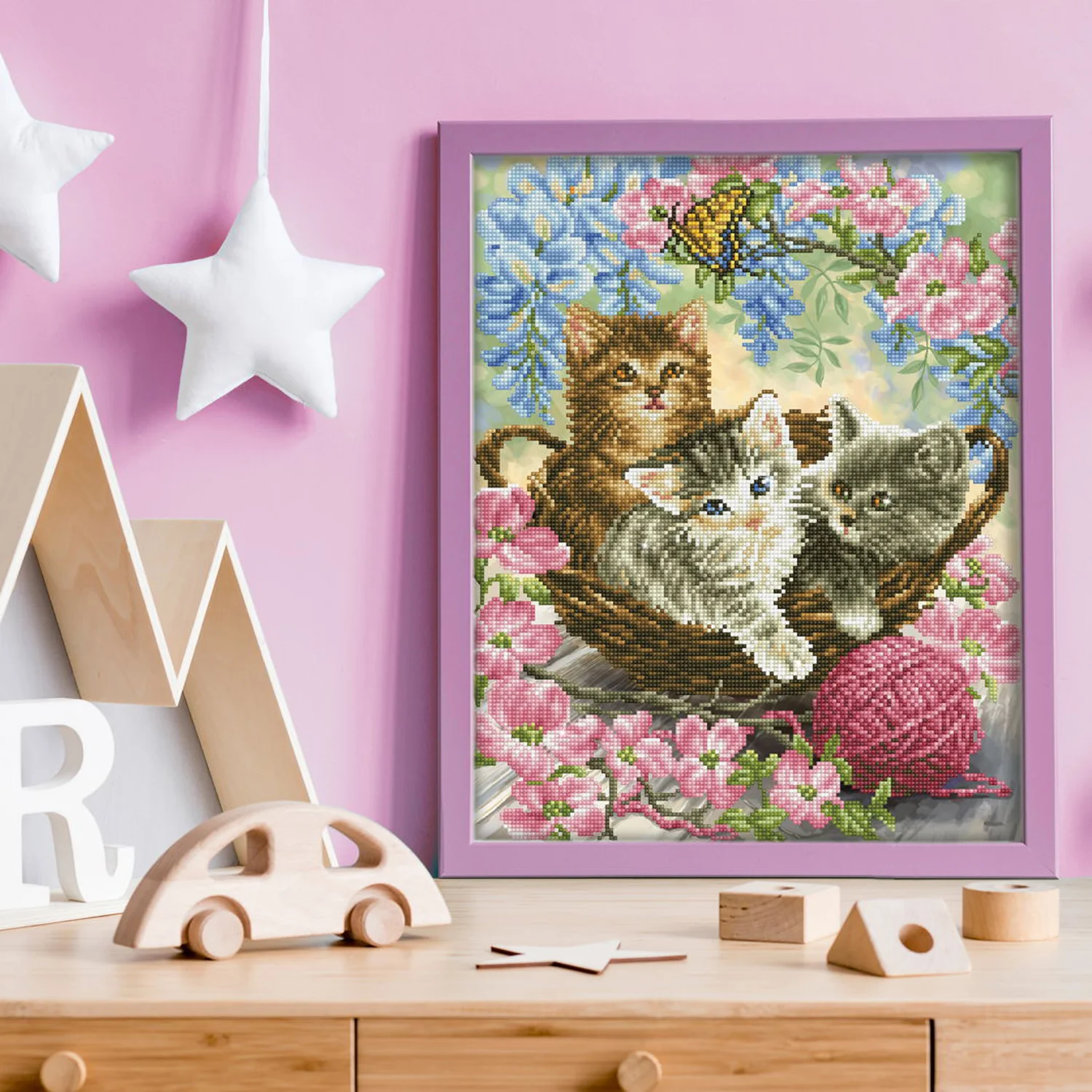 Diamond Dotz Kitty Knits - 15.8" x 19.7" - Image 2