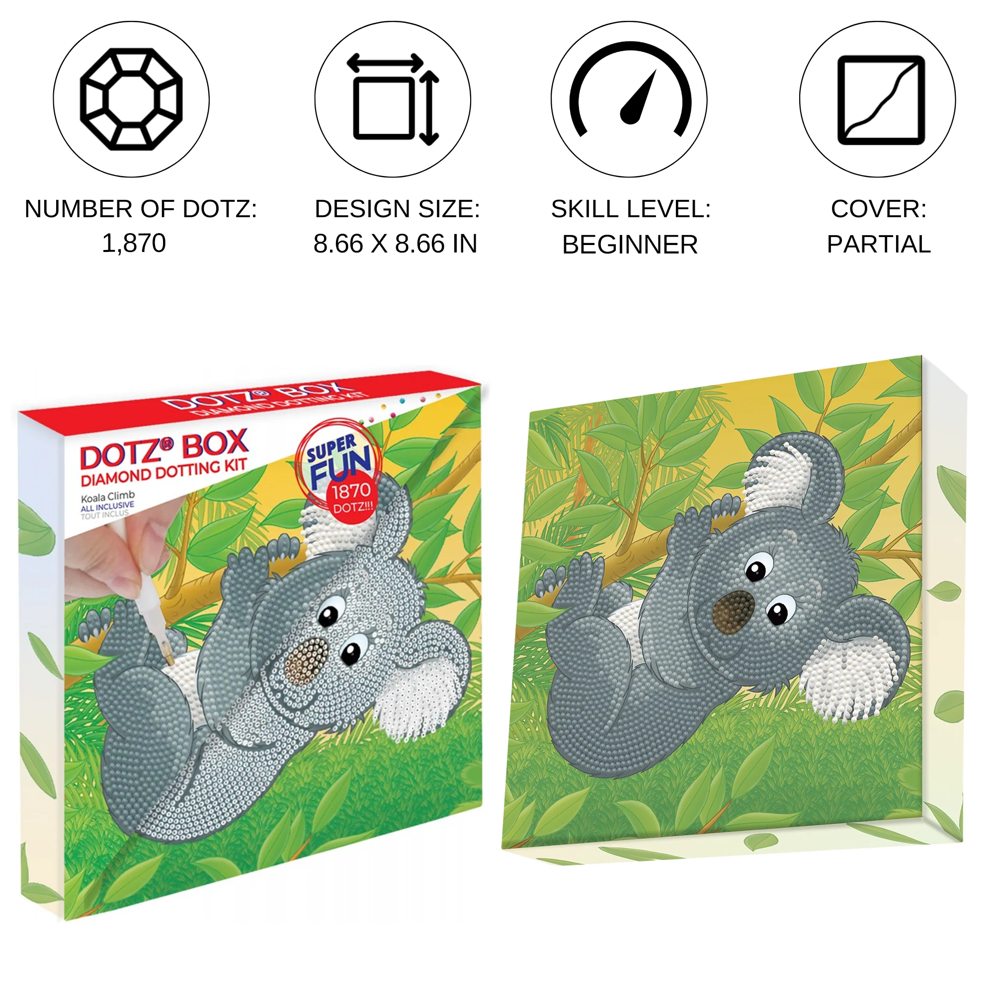 Diamond Dotz Decorative Box Koala Climb - 8.7" x 8.7" - Image 4