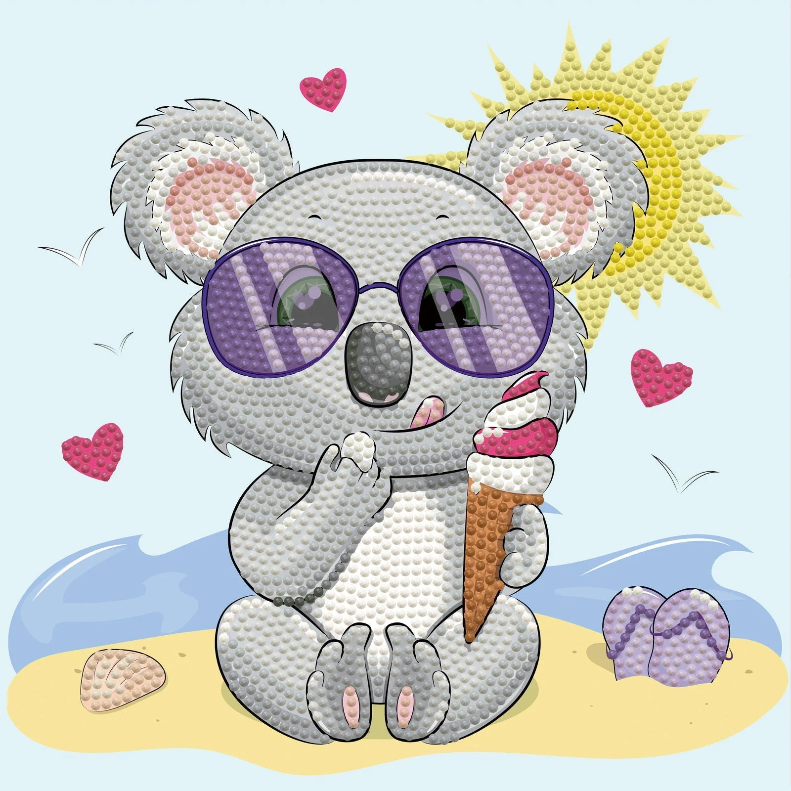 Diamond Dotz Decorative Box Koala Cream - 8.7" x 8.7" - Image 5