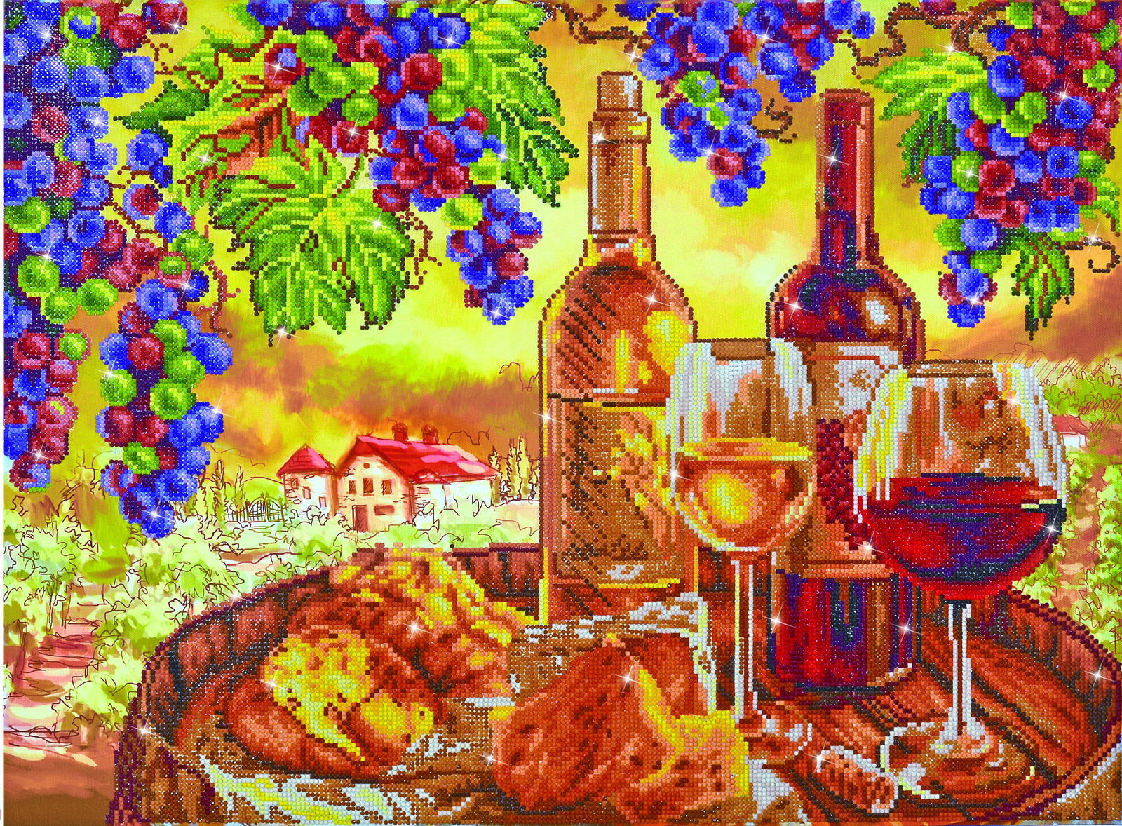 Diamond Dotz Les Vins De Campagne - 27.6" x 20.5"