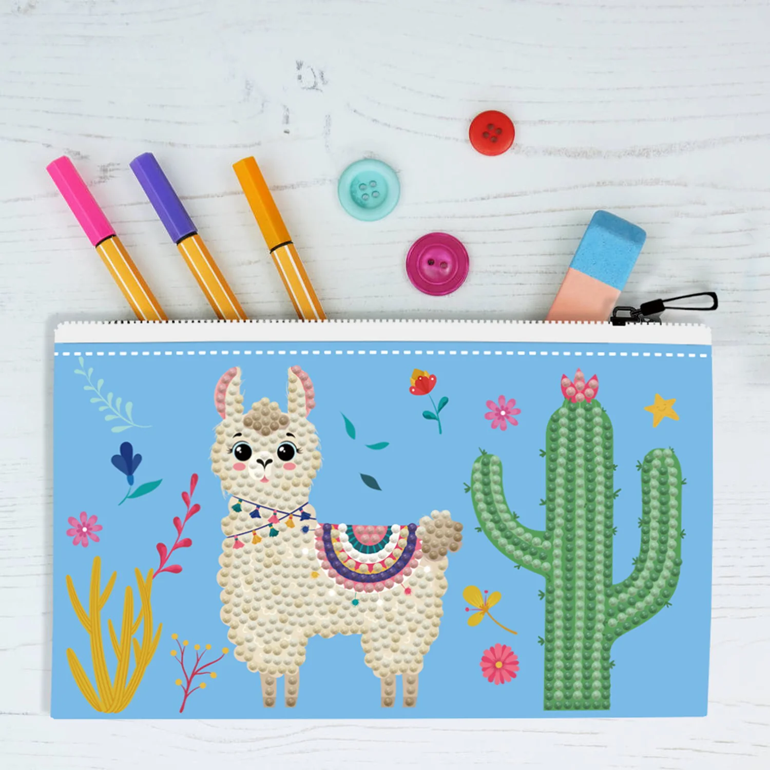 Diamond Dotz DOTZIES LLAMA PARTY Diamond Painting - 7.5" x 4.3" - Image 2