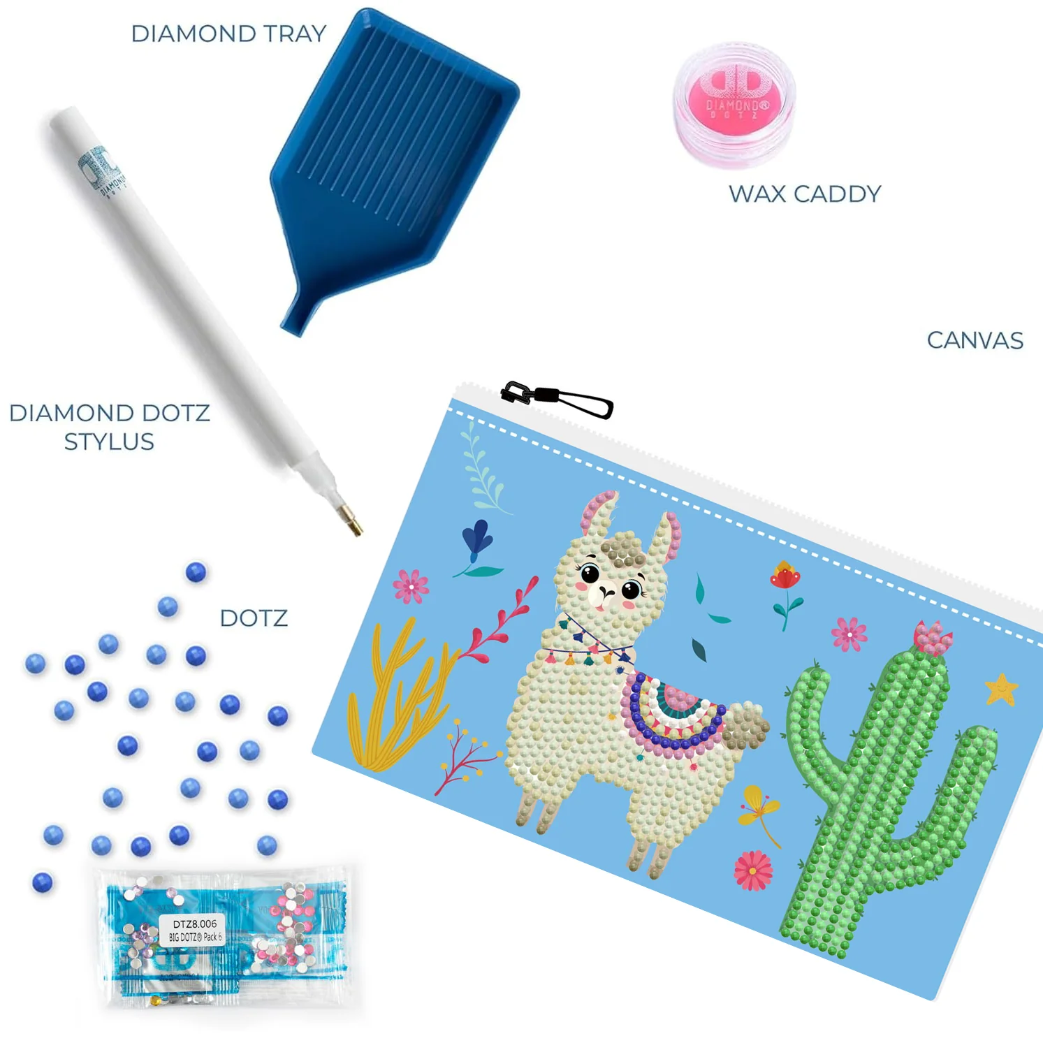 Diamond Dotz DOTZIES LLAMA PARTY Diamond Painting - 7.5" x 4.3" - Image 5