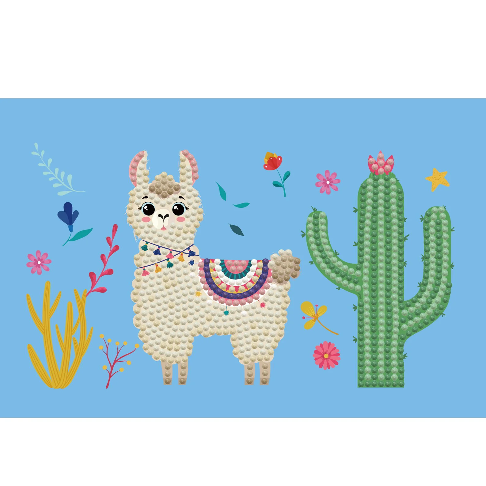 Diamond Dotz DOTZIES LLAMA PARTY Diamond Painting - 7.5" x 4.3" - Image 6