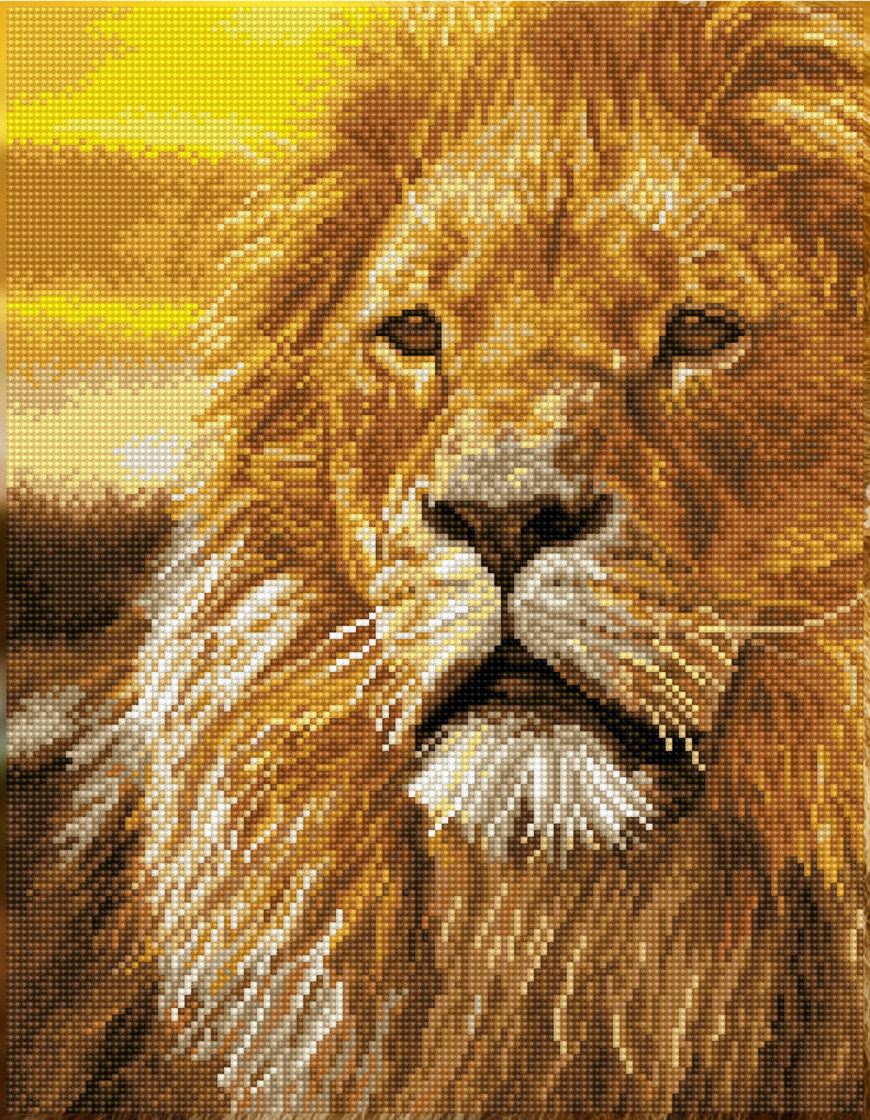 Diamond Dotz Lord of the Serengeti Pre-Framed Kit - 13.8" x 17.7" - Image 3