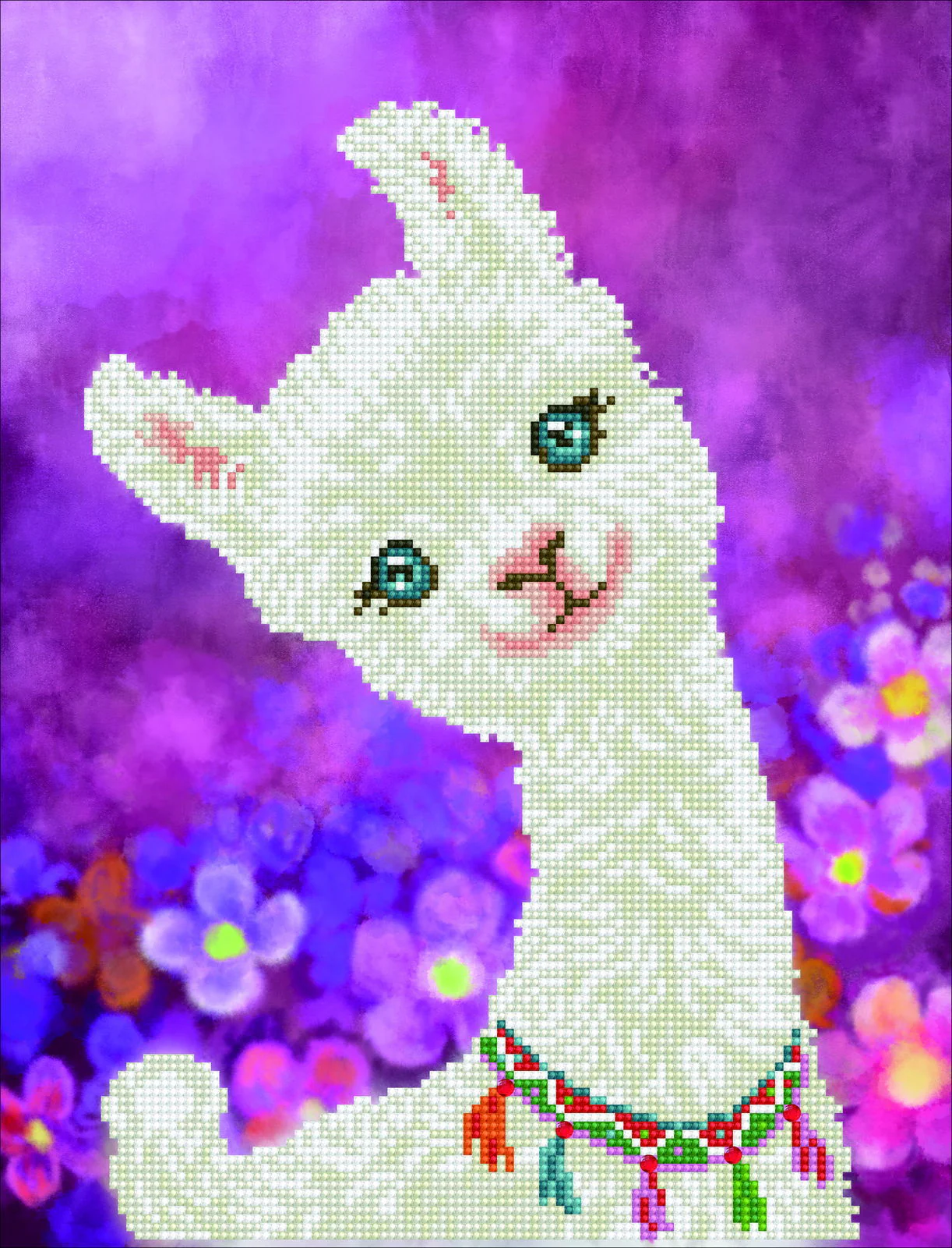 Diamond Dotz Lulu Llama - 12.6" x 16.5"