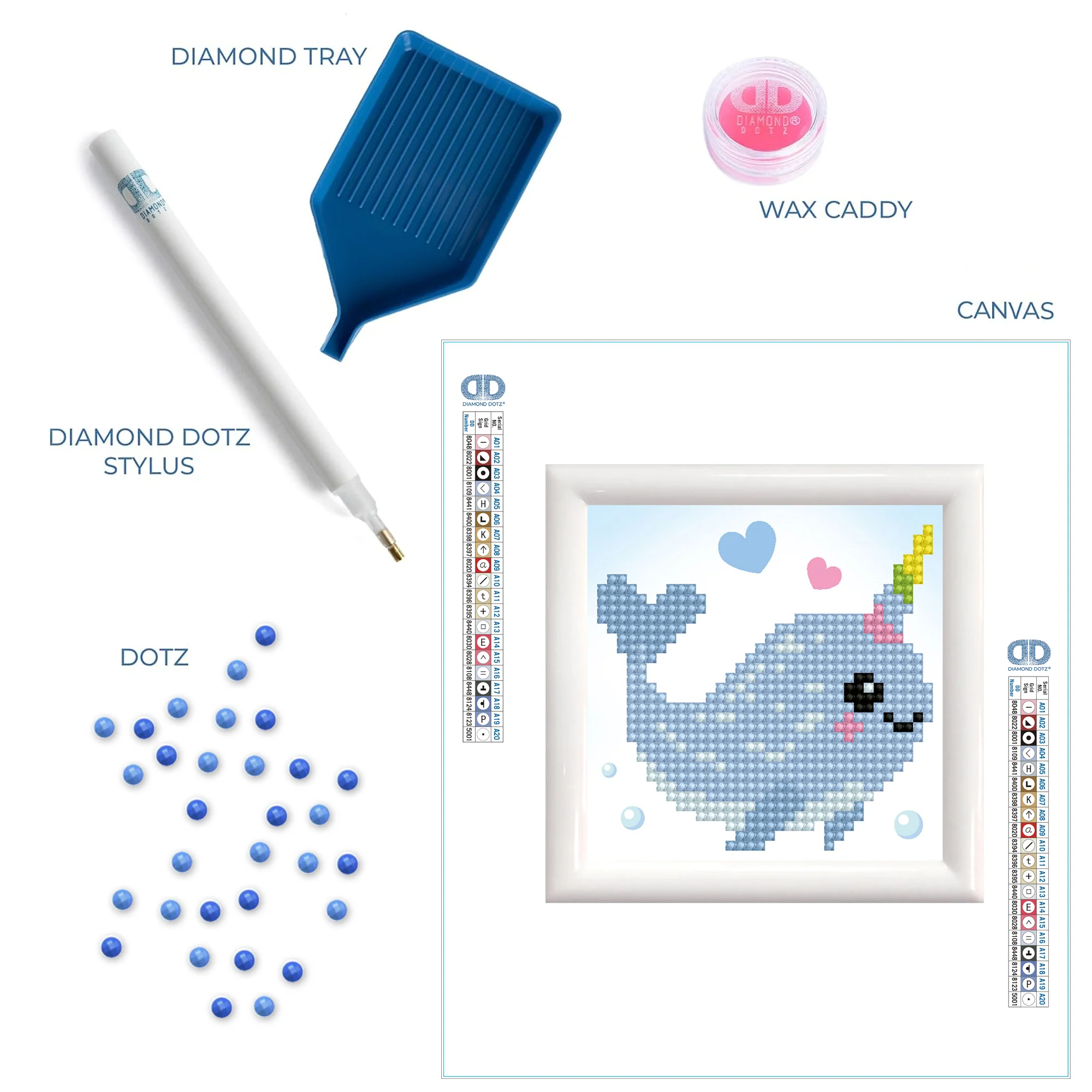 Diamond Dotz Magic Narwhal - 4.0" x 4.0" - Image 8