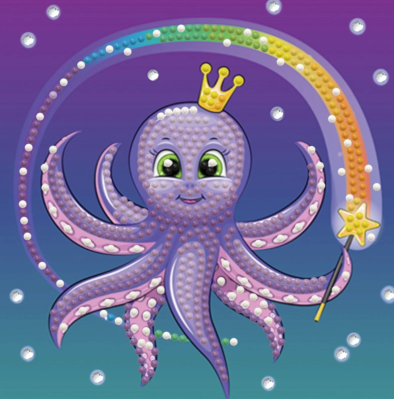 Diamond Dotz Decorative Box Magical Octopus - 5.9" x 5.9" - Image 3