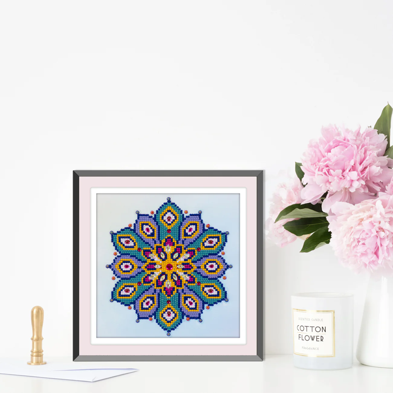 Diamond Dotz Mandala Blush - 8.7" x 8.7" - Image 2