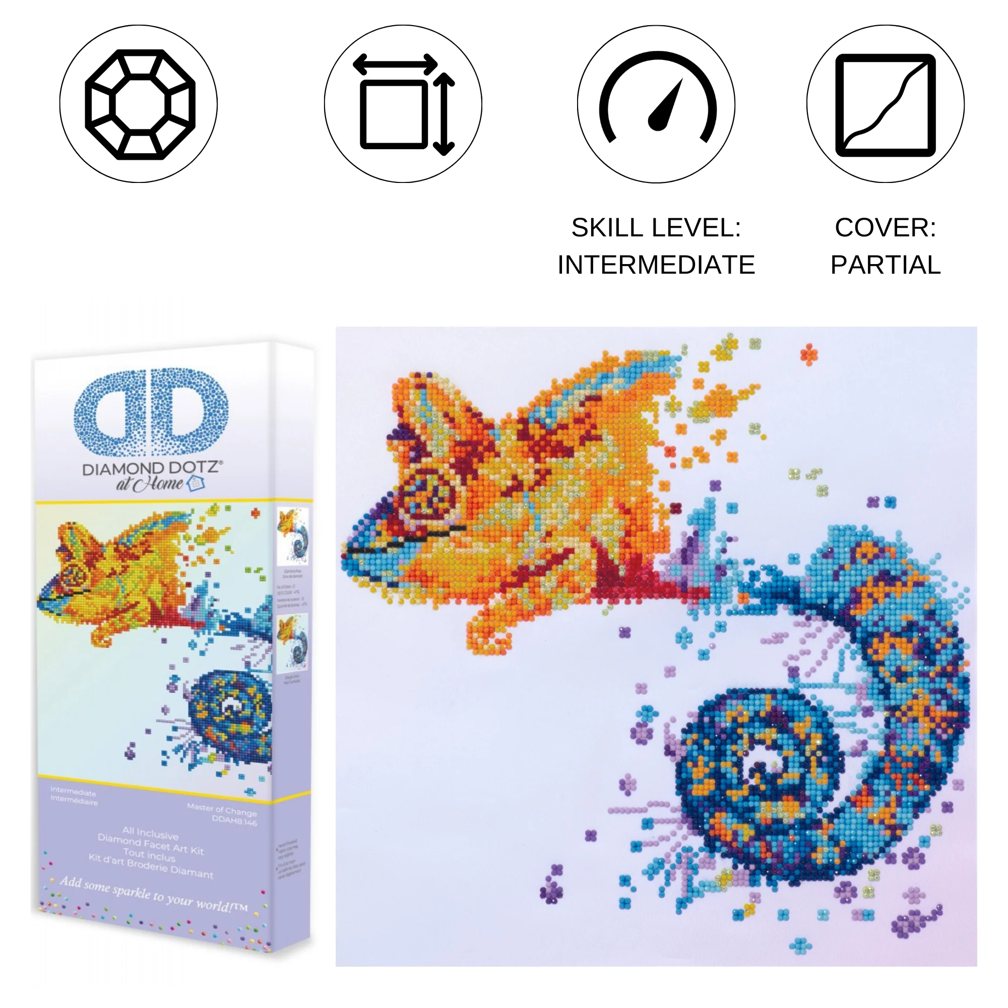 Diamond Dotz Master of Change Chameleon - 12.6" x 12.6" - Image 2