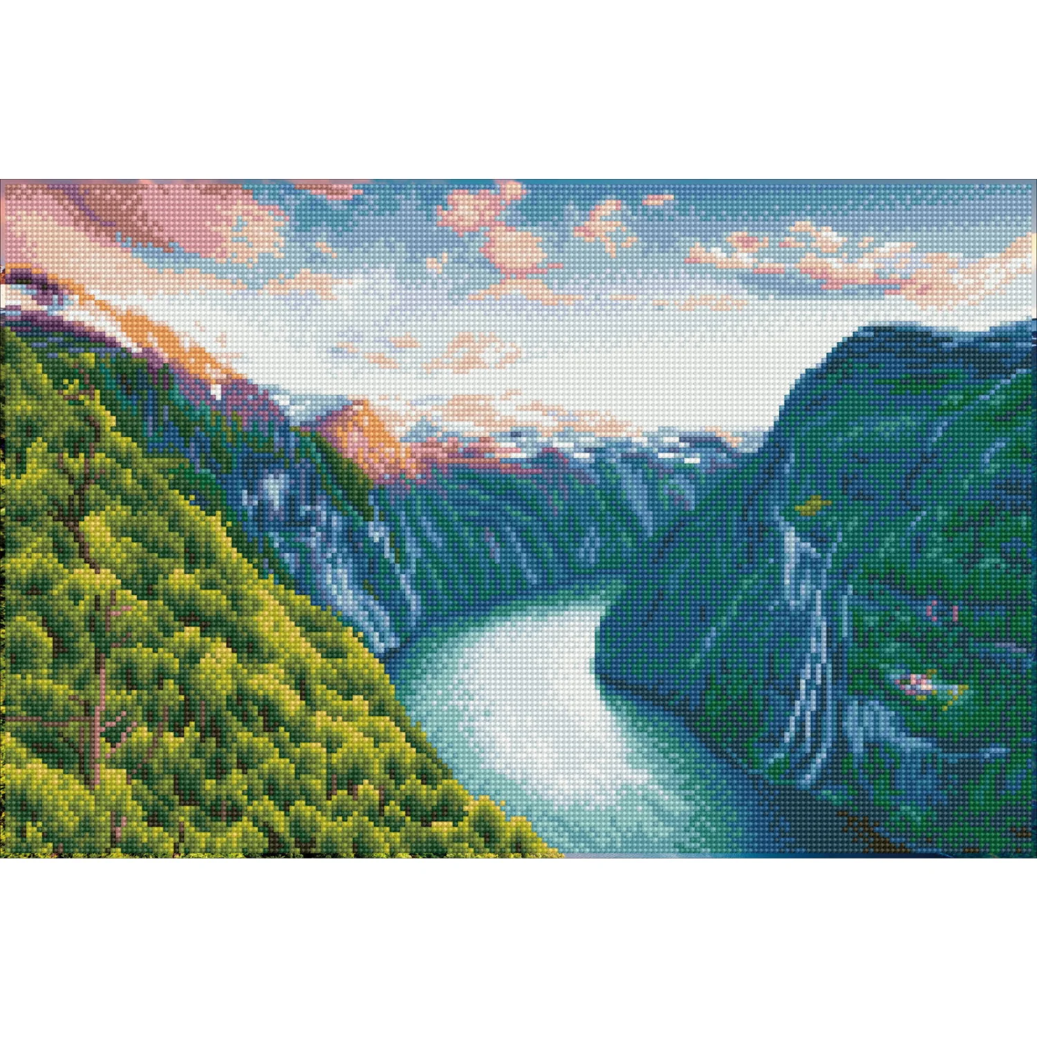 Diamond Dotz Mighty River Pre-Framed Kit - 20.5" x 13.4" - Image 3