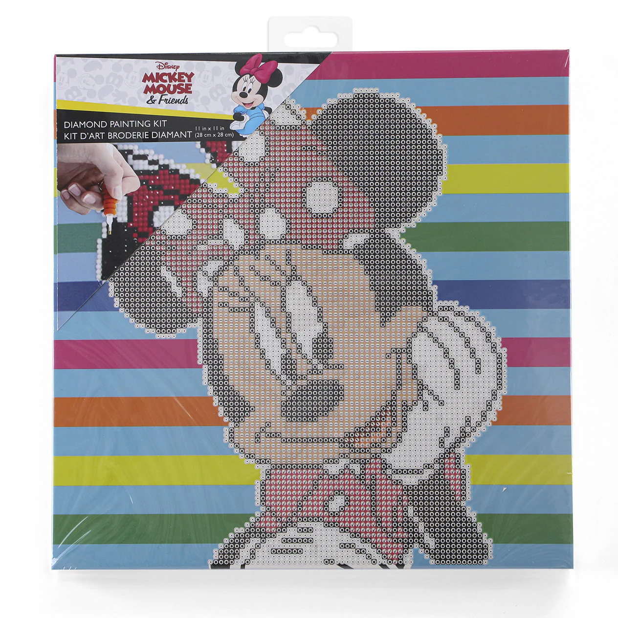 Diamond Dotz Minnie Stripes Box - 11.0" x 11.0" - Image 3