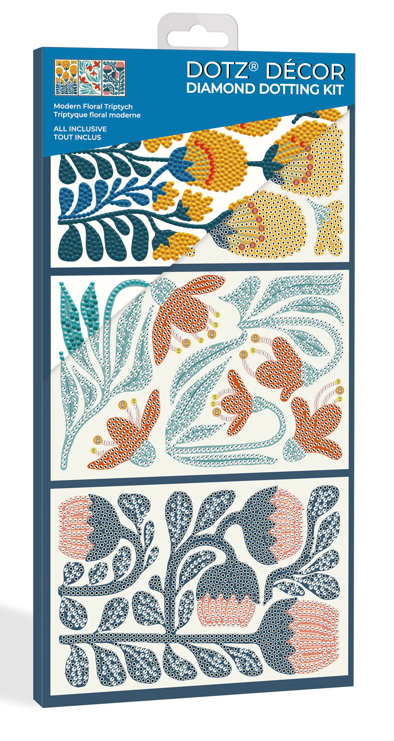 Diamond Dotz Decor Decorative Box Modern Floral Triptych - 15.8" x 7.9" - Image 5
