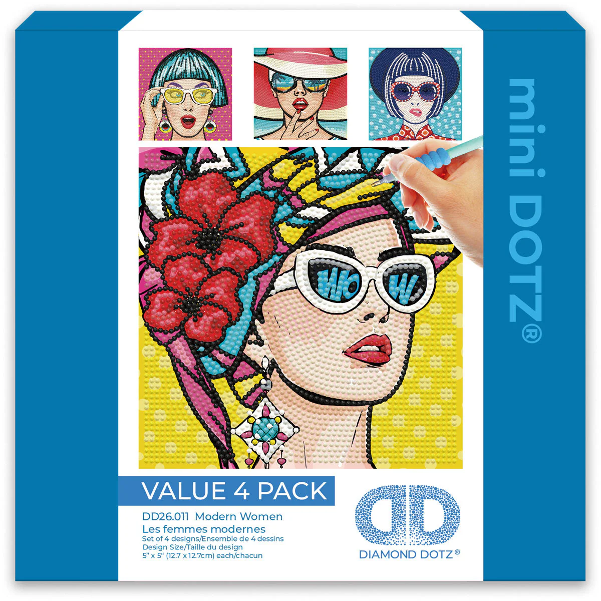 Diamond Dotz Mini Dotz Modern Women Diamond Painting - 5.0" x 5.0" - Image 6