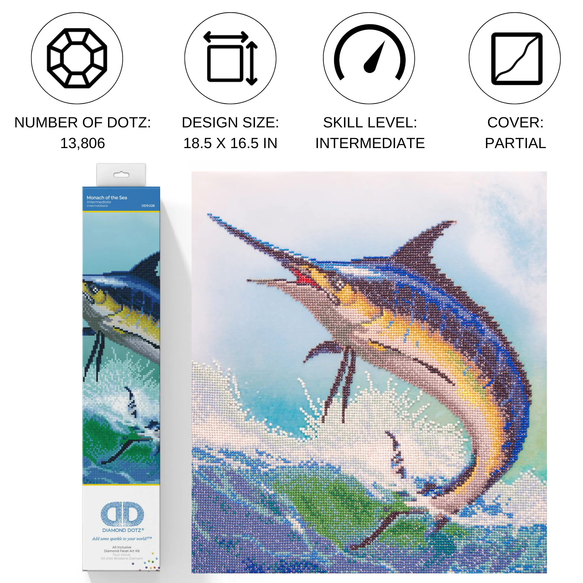 Diamond Dotz Monarch of the Sea - 16.5" x 18.5" - Image 3