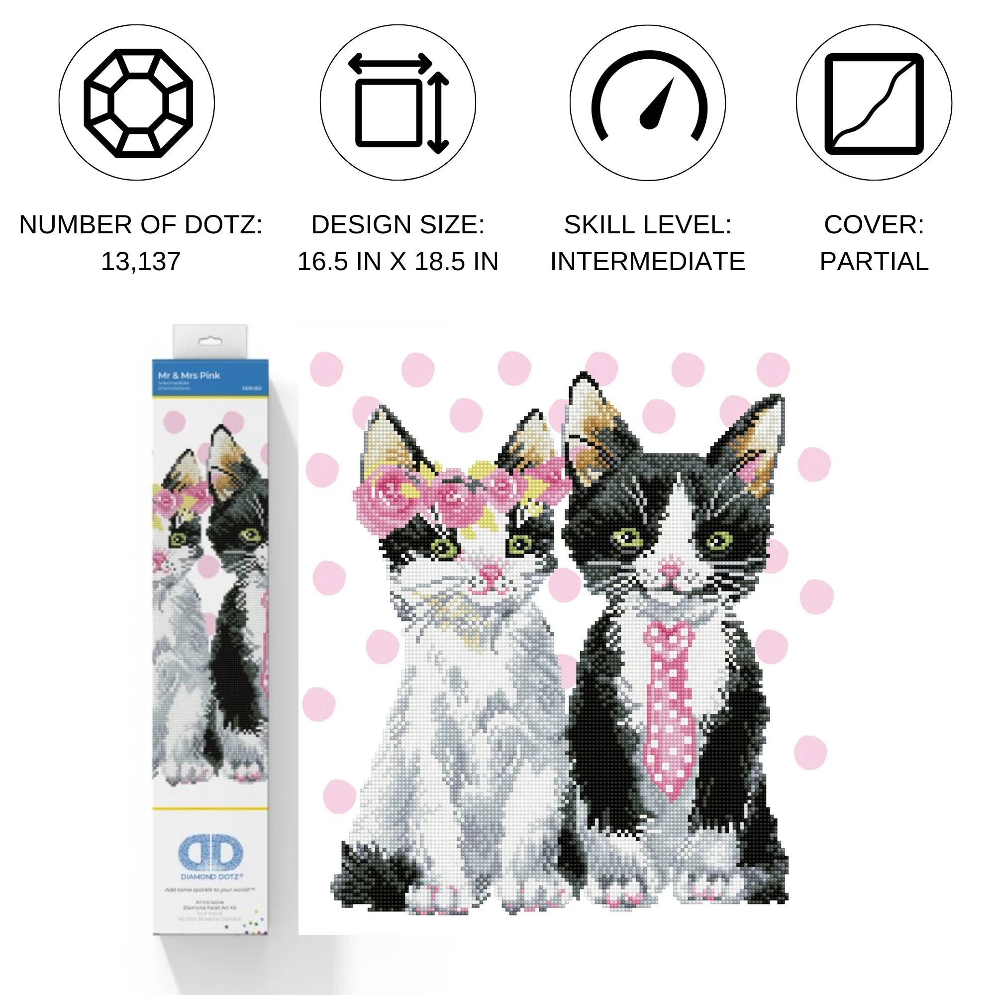 Diamond Dotz Mr & Mrs Pink - 16.5" x 18.5" - Image 2