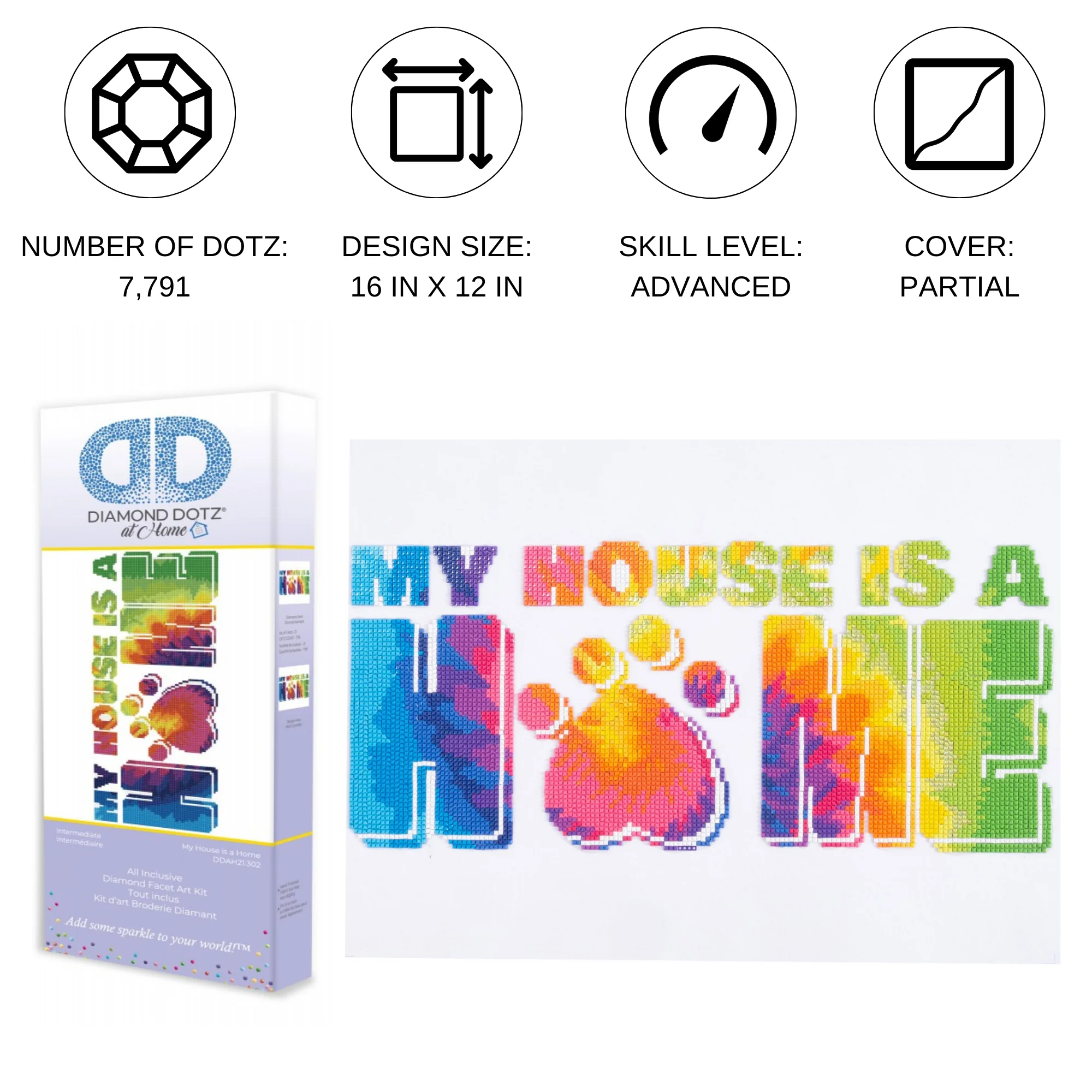 Diamond Dotz My House is a Home - 16.0" x 12.0" - Image 4