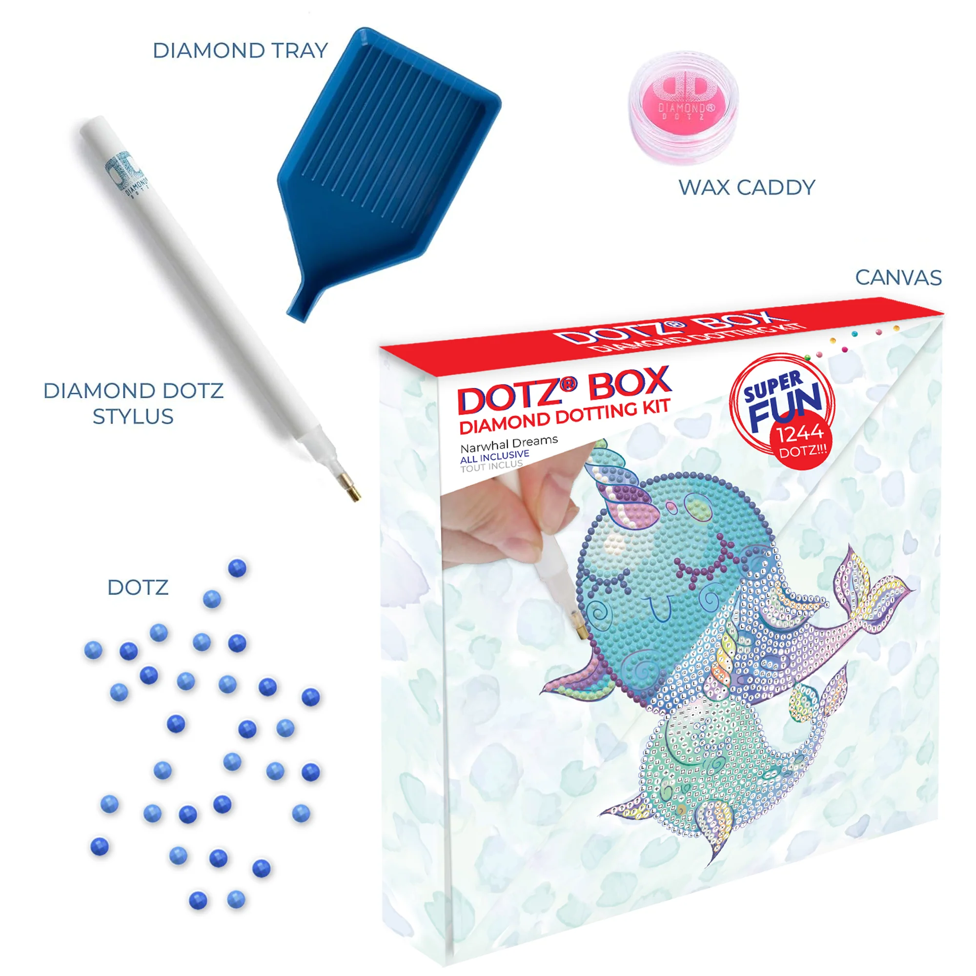 Diamond Dotz Decorative Box Narwhal Dreams - 8.7" x 8.7" - Image 5