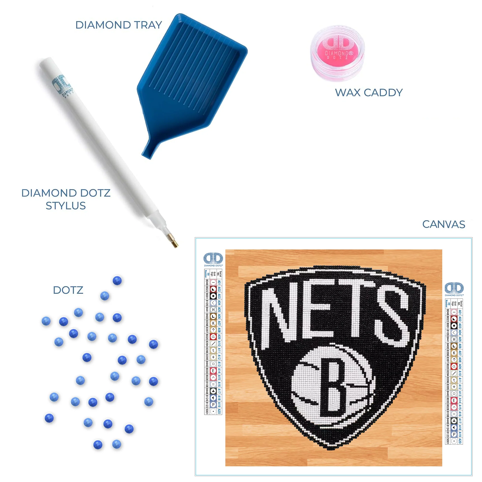 Diamond Dotz NBA Brooklyn Nets - 12.6" x 12.6" - Image 5