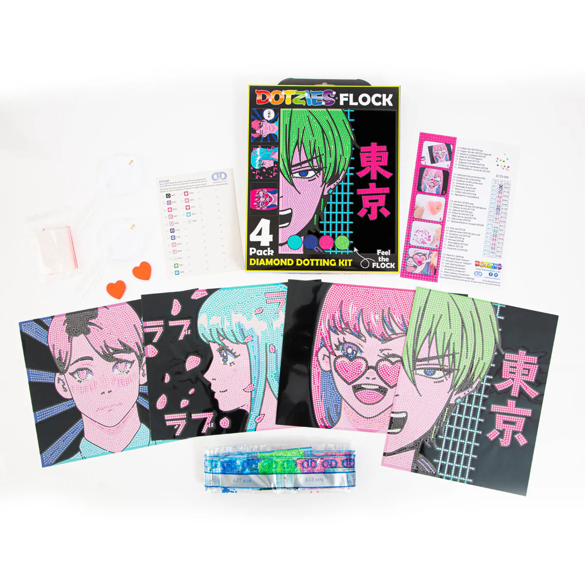 Diamond Dotz Neon Flock Anime - 8.0" x 10.0" - Image 4