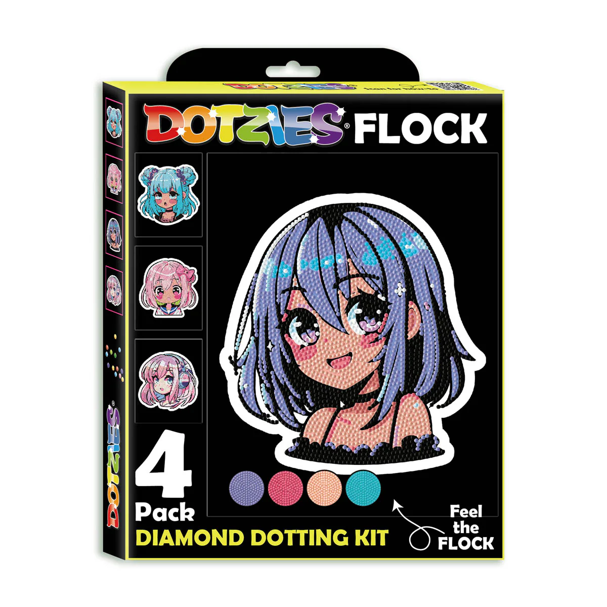 Diamond Dotz Neon Flock Anime Girls - 8.0" x 10.0" - Image 7