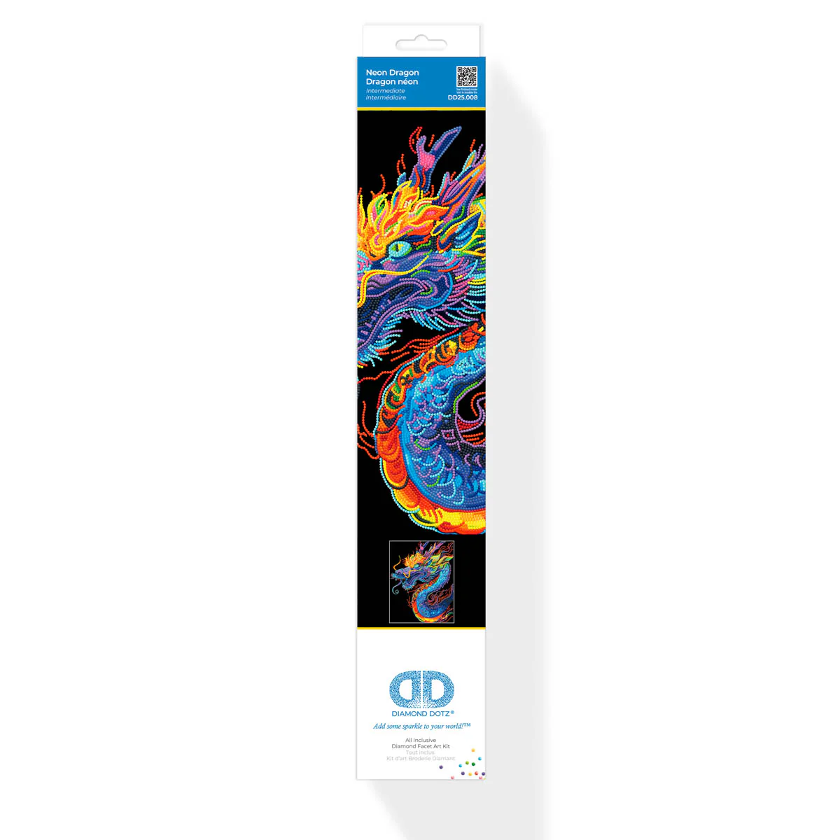 Diamond Dotz Neon Flock Dragon - 14.0" x 18.0" - Image 7