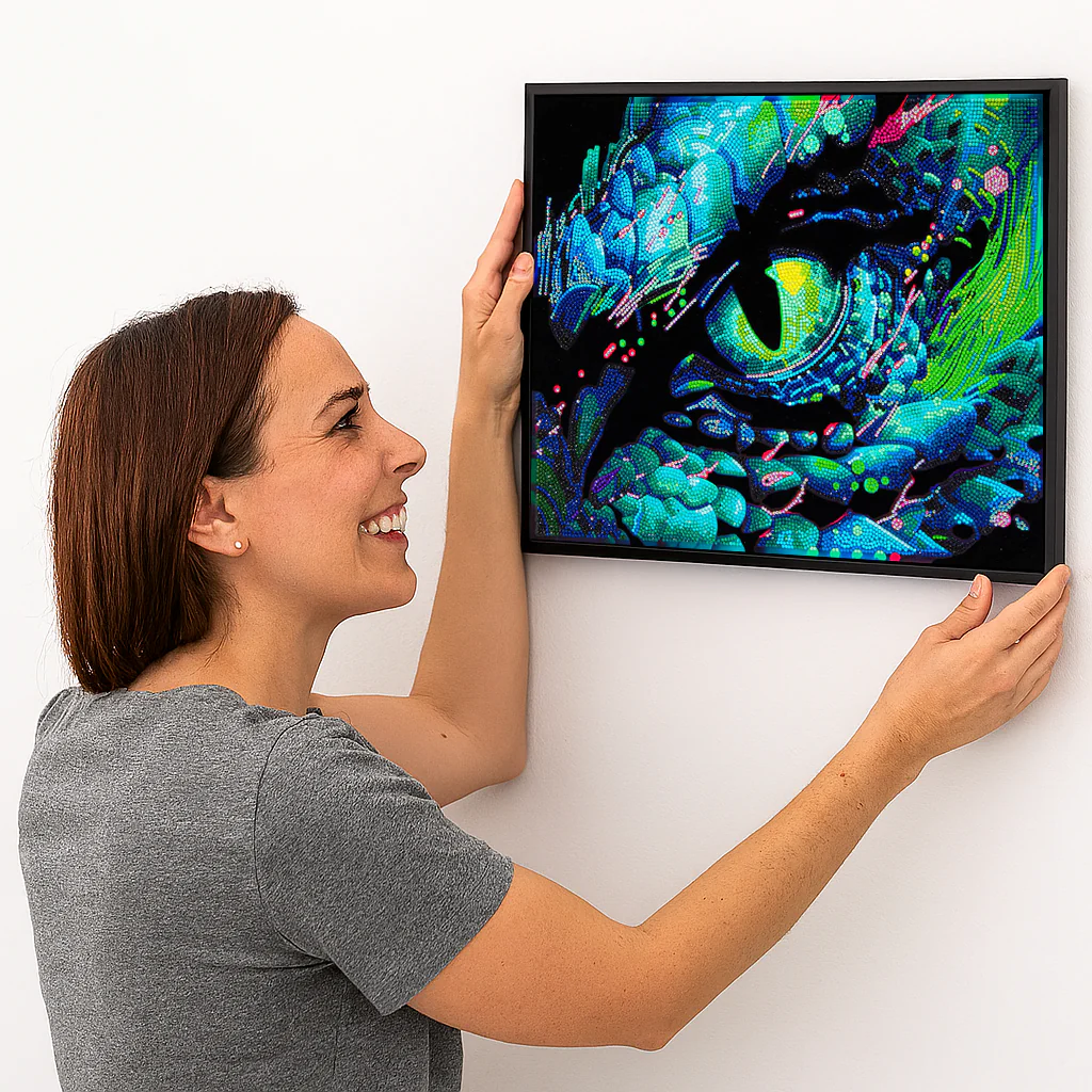 Diamond Dotz Neon Flock Dragon Eye - 18.0" x 14.0" - Image 5