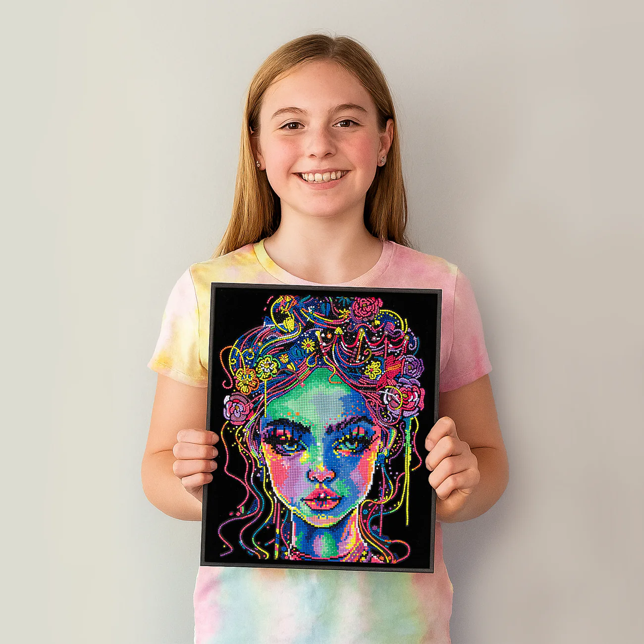 Diamond Dotz Neon Flock Electric Beauty - 14.0" x 18.0" - Image 3