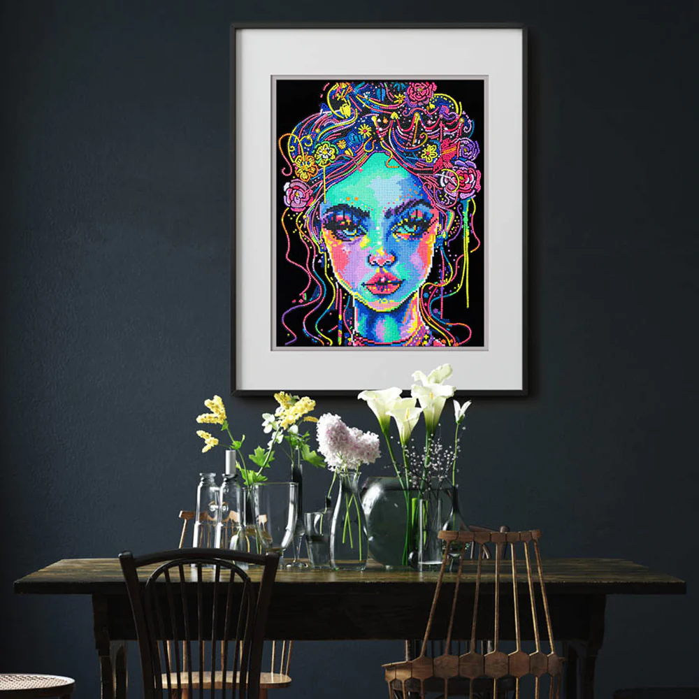 Diamond Dotz Neon Flock Electric Beauty - 14.0" x 18.0" - Image 4