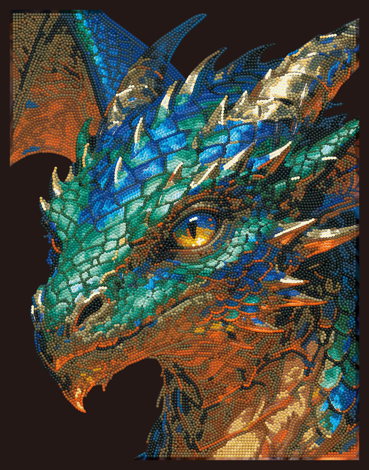 Neon Flock Kaleidoscope Dragon