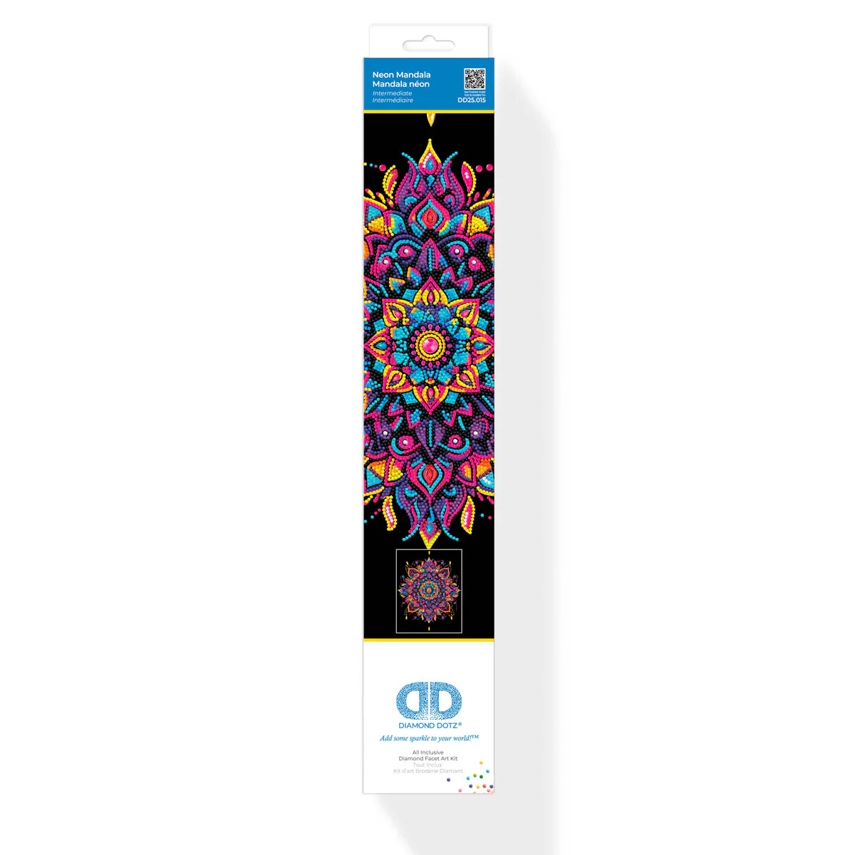 Diamond Dotz Neon Flock Mandala - 14.0" x 18.0" - Image 7