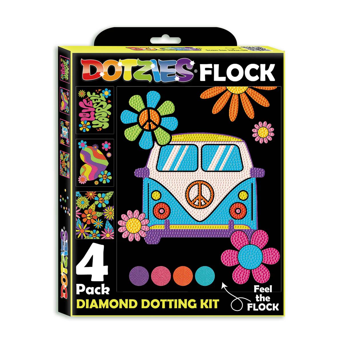 Diamond Dotz Neon Flock Peace & Love - 10.0" x 8.0" - Image 7
