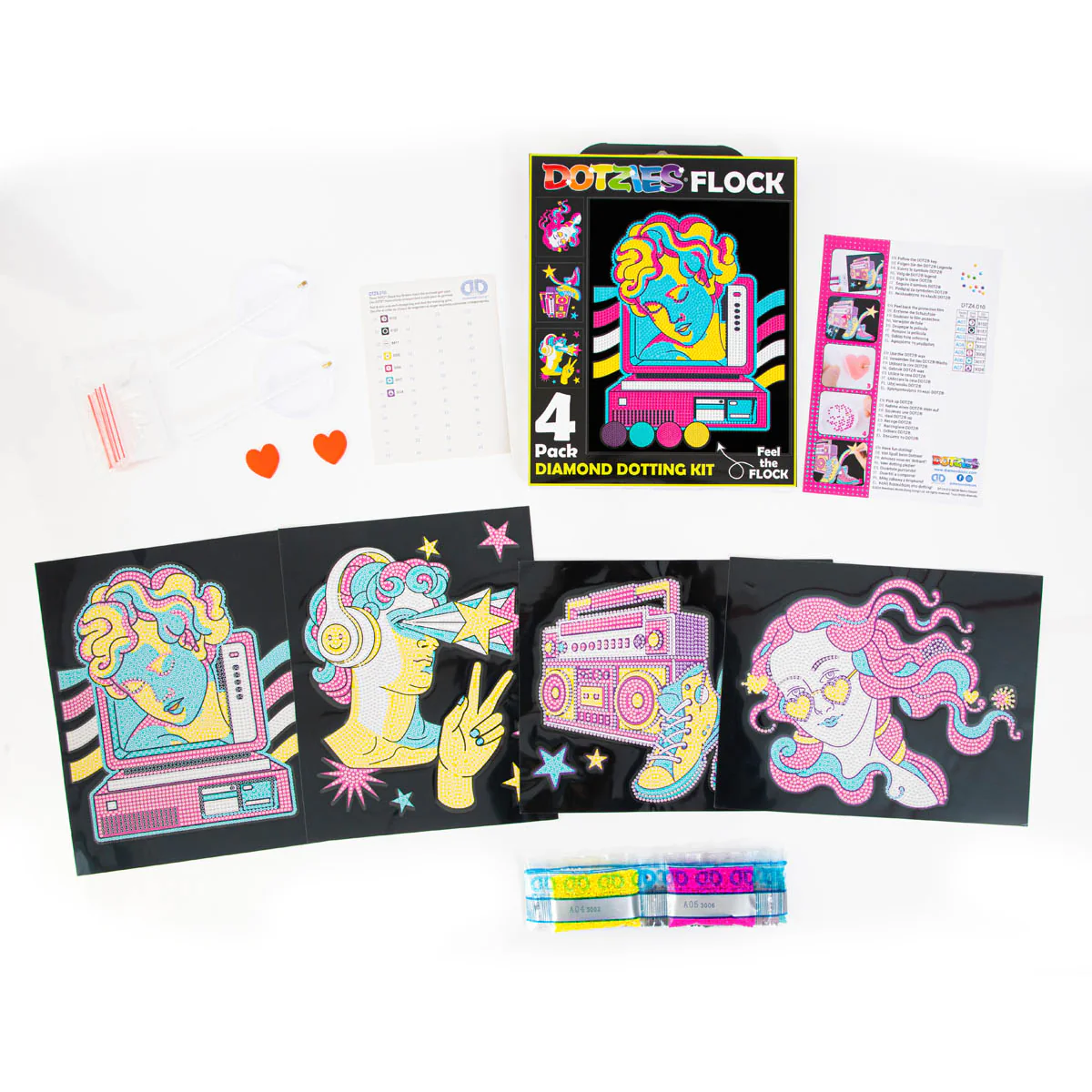 Diamond Dotz Neon Flock Retro Classic - 10.0" x 8.0" - Image 5