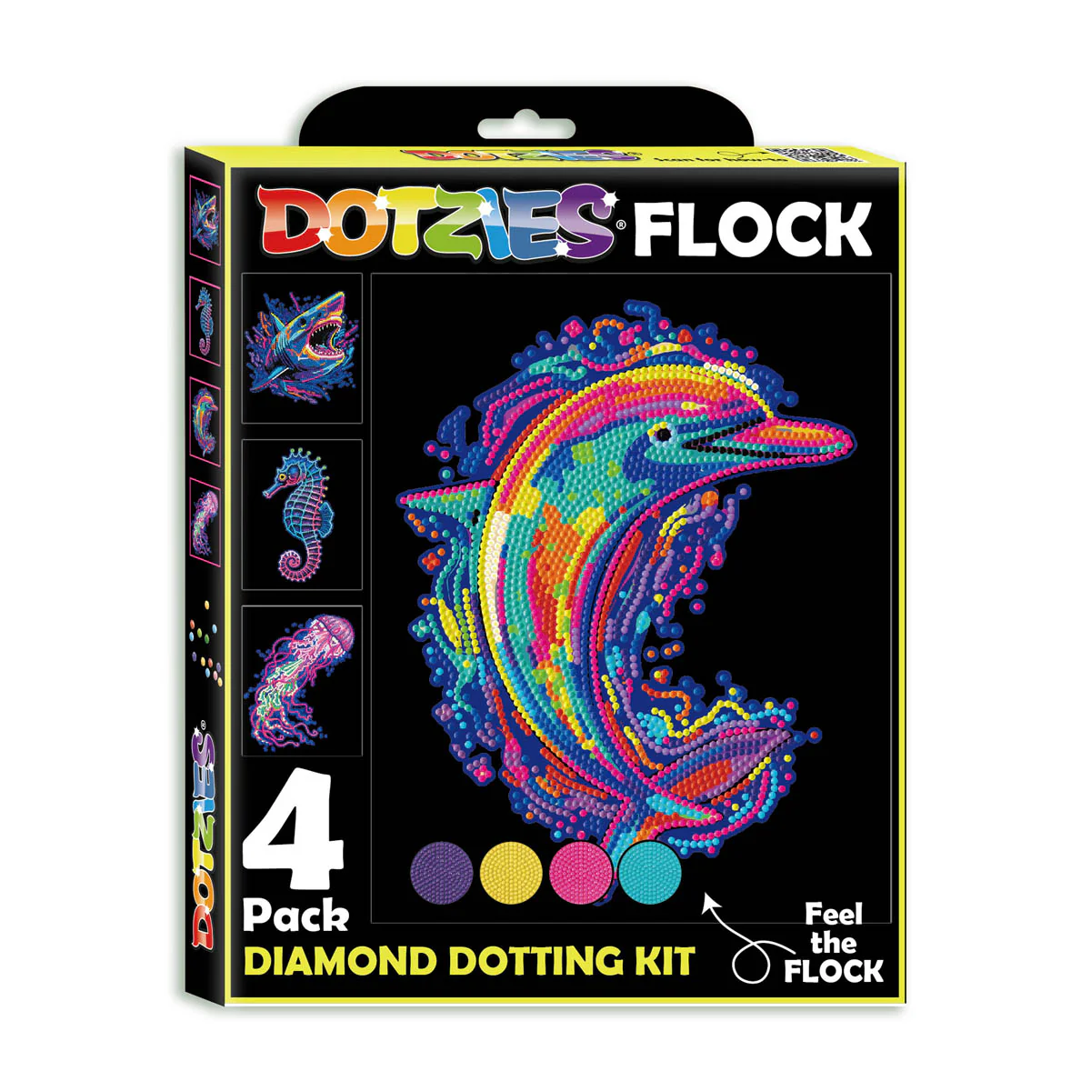 Diamond Dotz Neon Flock Sea Life - 10.0" x 8.0" - Image 7
