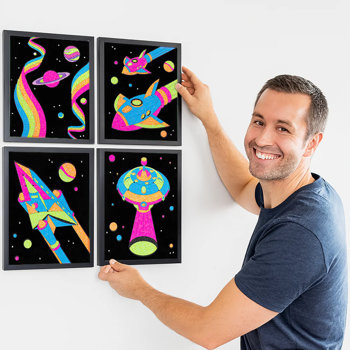 Diamond Dotz Neon Flock Space - 10.0" x 8.0" - Image 4