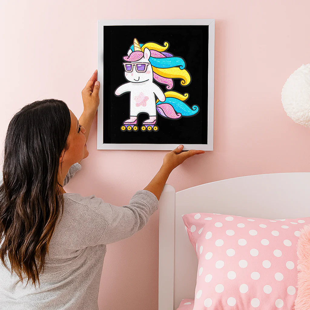 Diamond Dotz Neon Flock Unicorns - 10.0" x 8.0" - Image 4