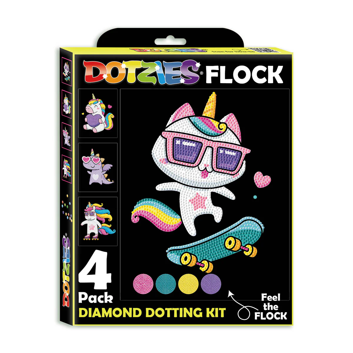 Diamond Dotz Neon Flock Unicorns - 10.0" x 8.0" - Image 7