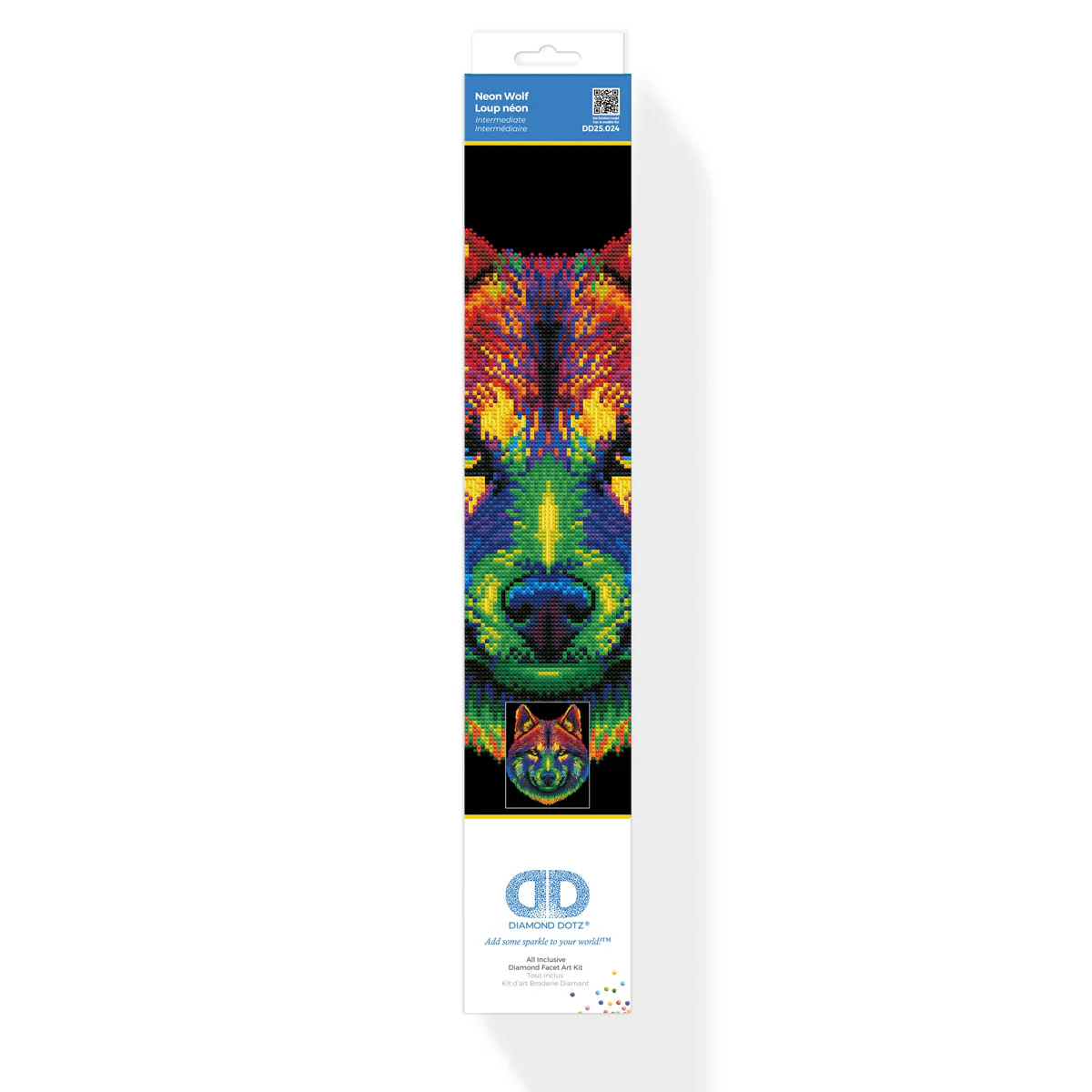 Diamond Dotz Neon Flock Wolf - 14.0" x 18.0" - Image 7