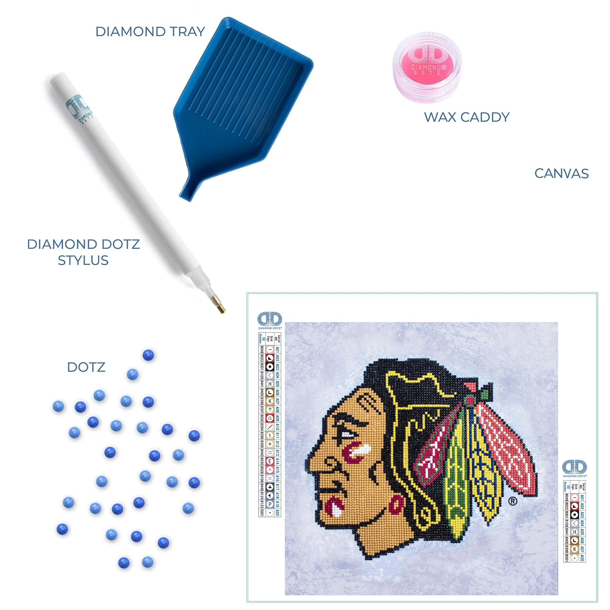 Diamond Dotz NHL Chicago Blackhawks - 12.6" x 12.6" - Image 6