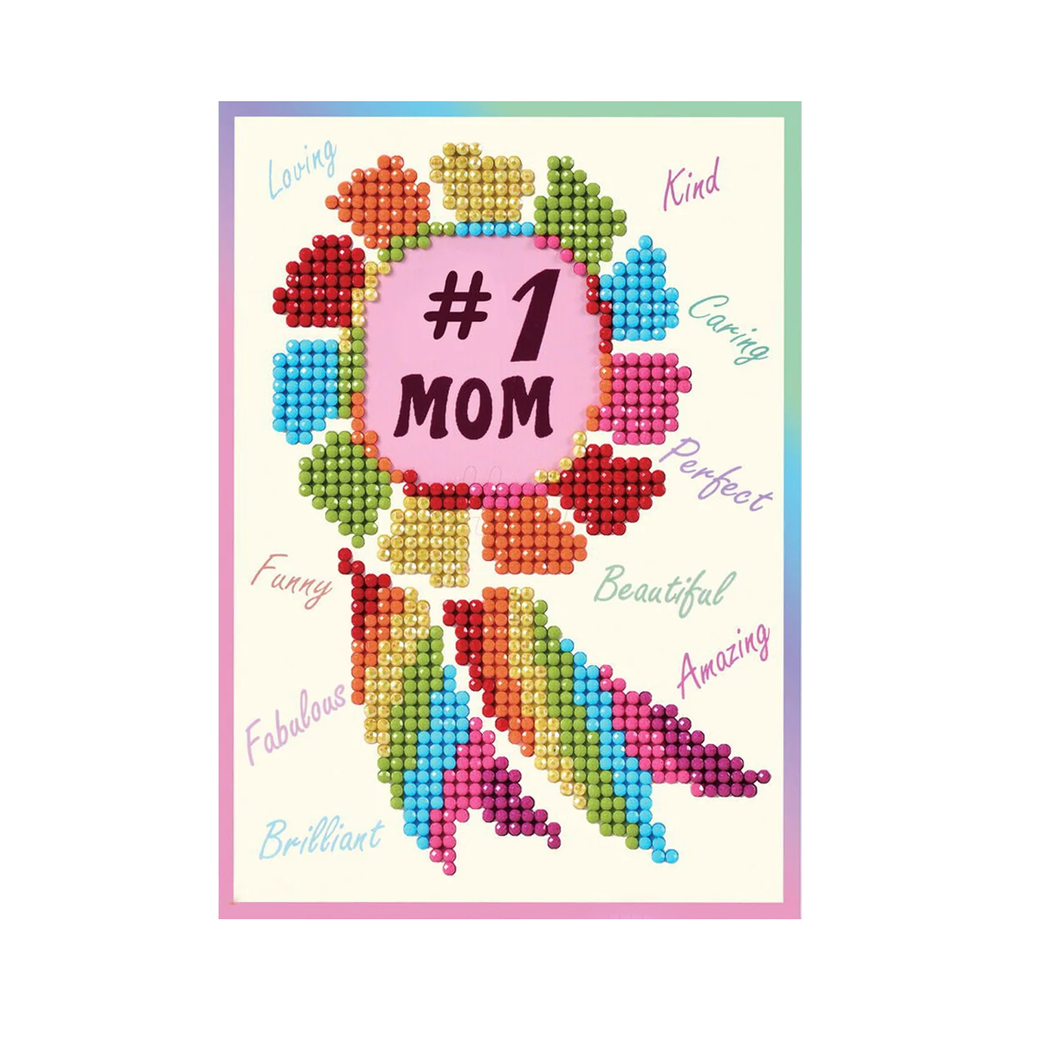Diamond Dotz Number 1 Mom Greeting Card - 5.0" x 7.0" - Image 6