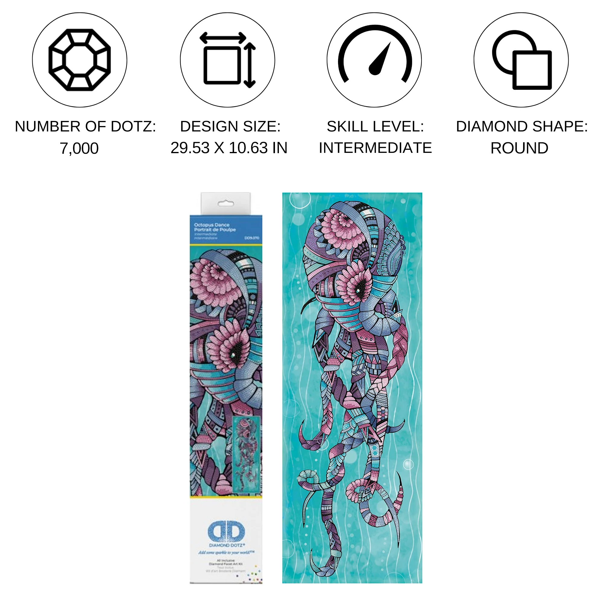 Diamond Dotz Octopus Dance - 10.6" x 29.5" - Image 3